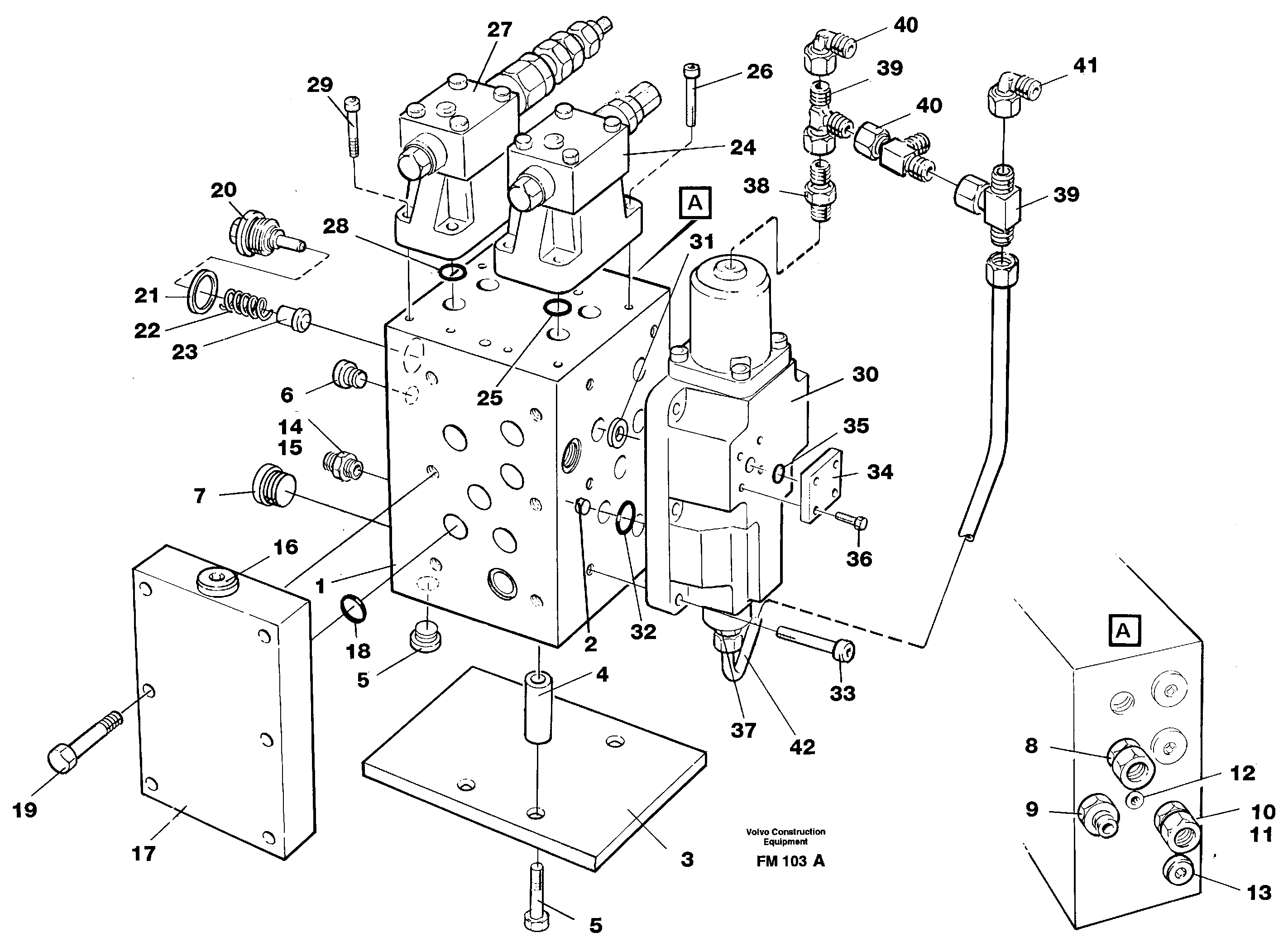 Slew valve assembly — volvo parts diagram