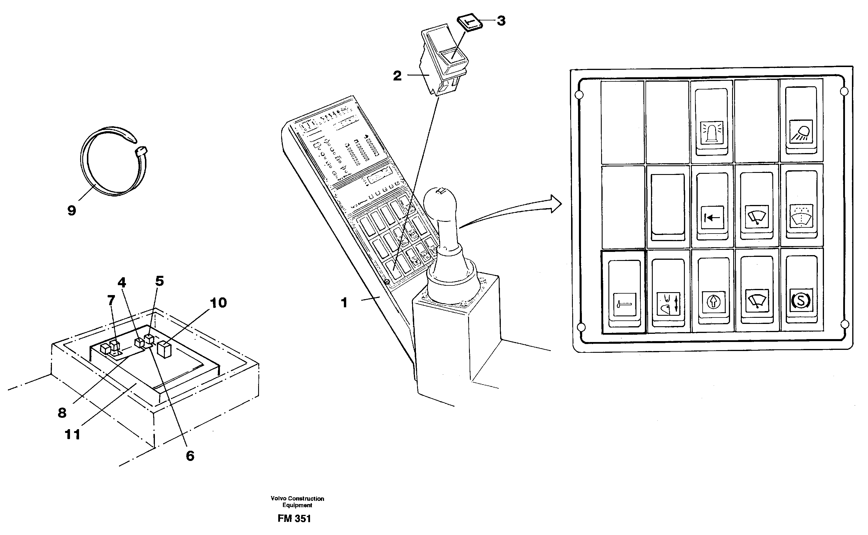 Electric installation, hydr. hammer equipment  14253736 — volvo parts diagram
