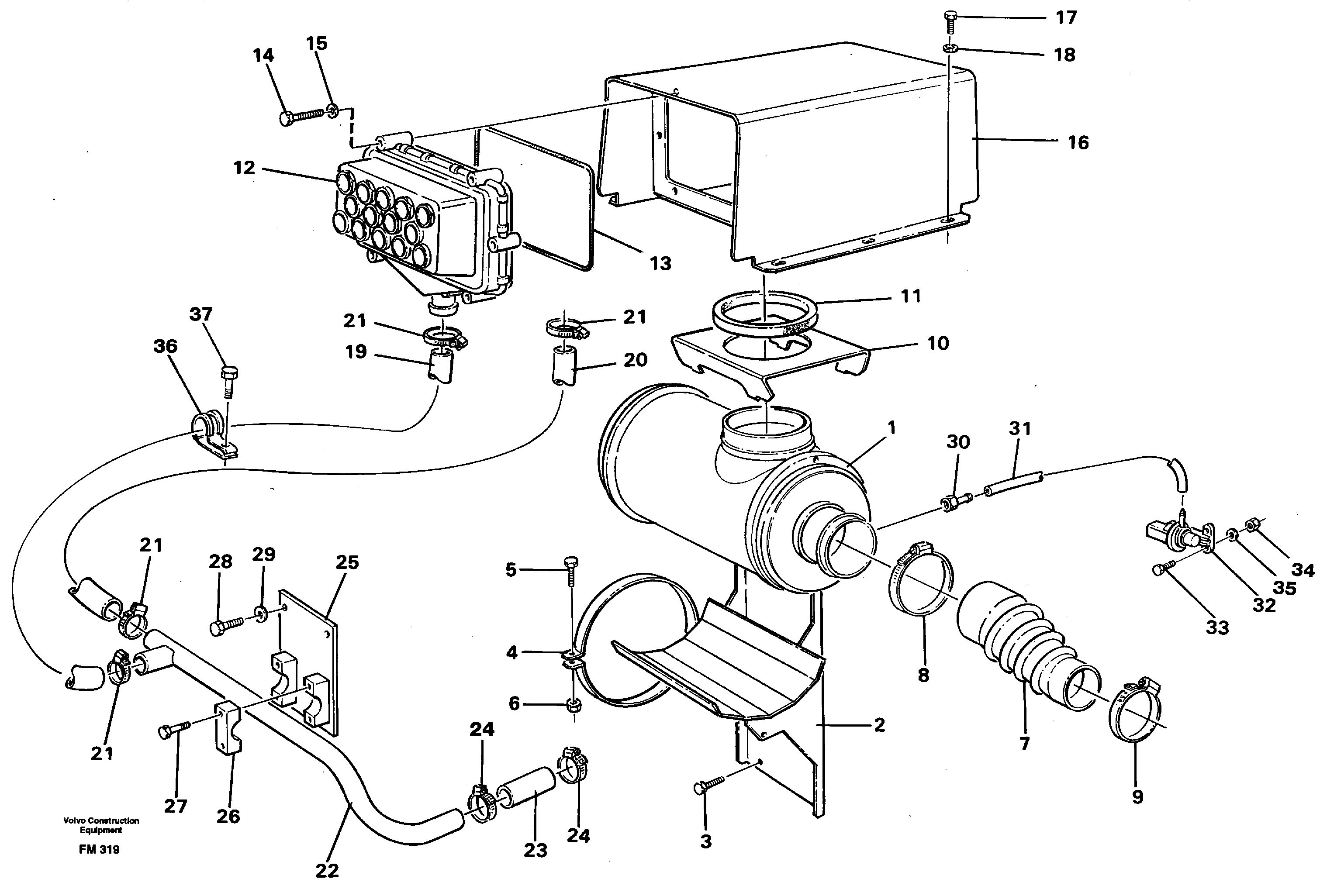 Inlet system — volvo parts diagram