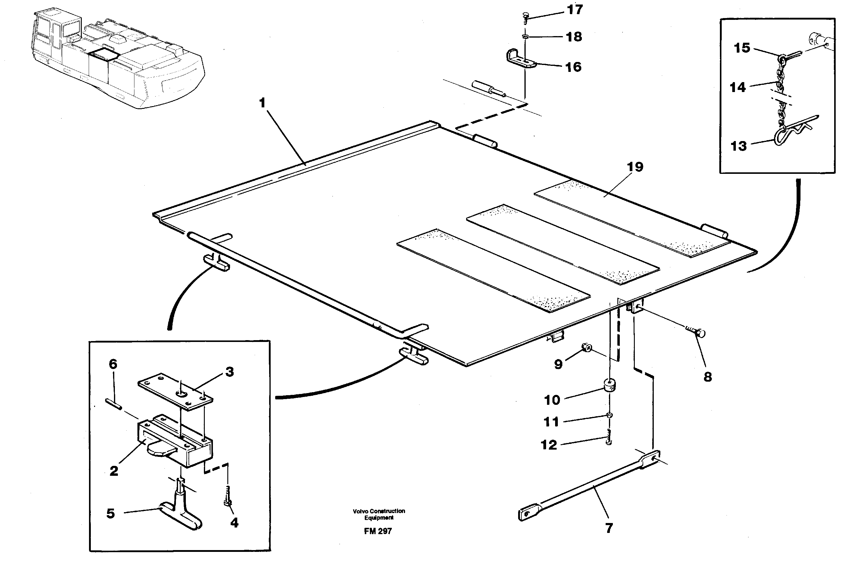 Hatch, rear, left — volvo parts diagram