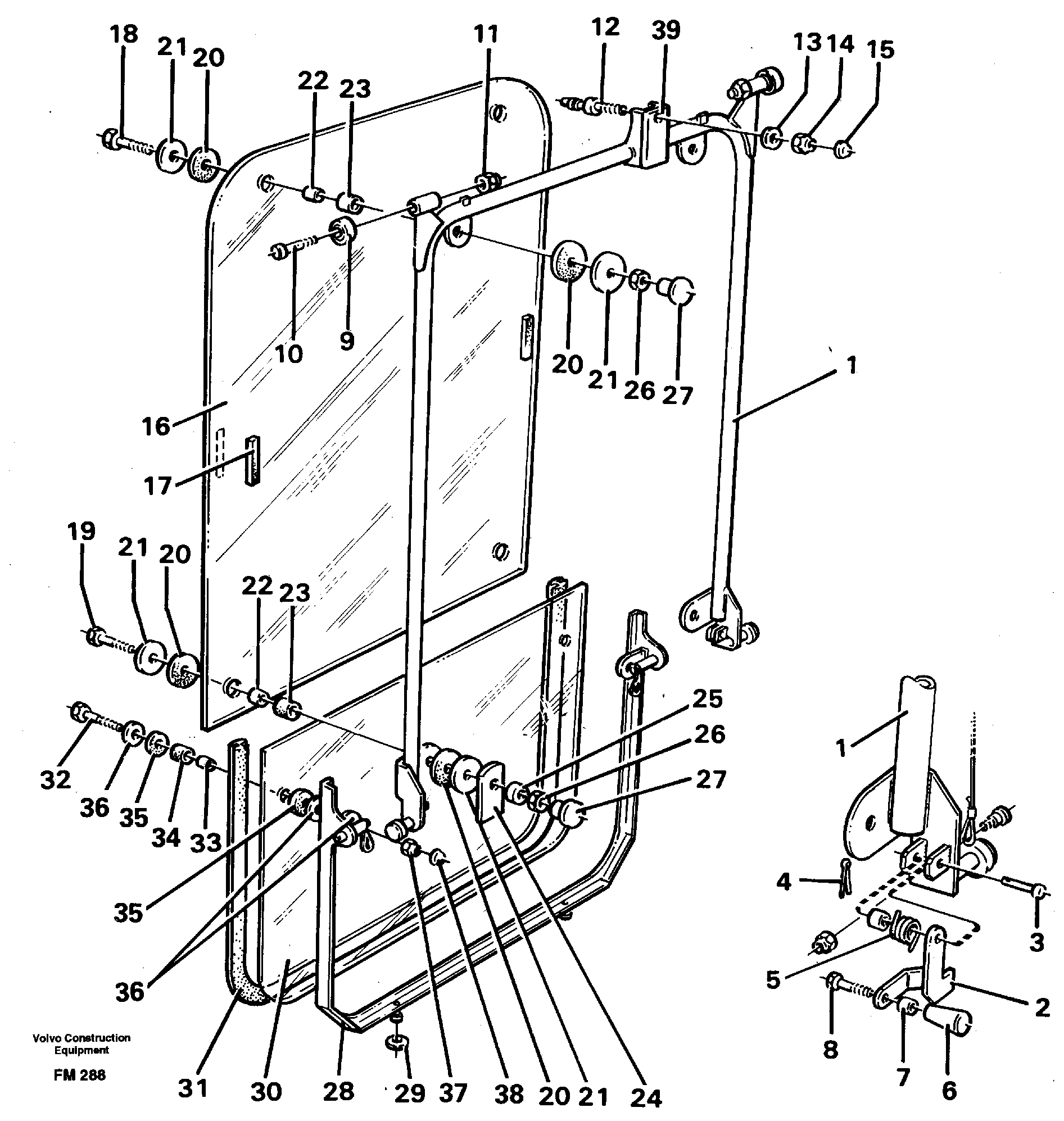 Front window — volvo parts diagram