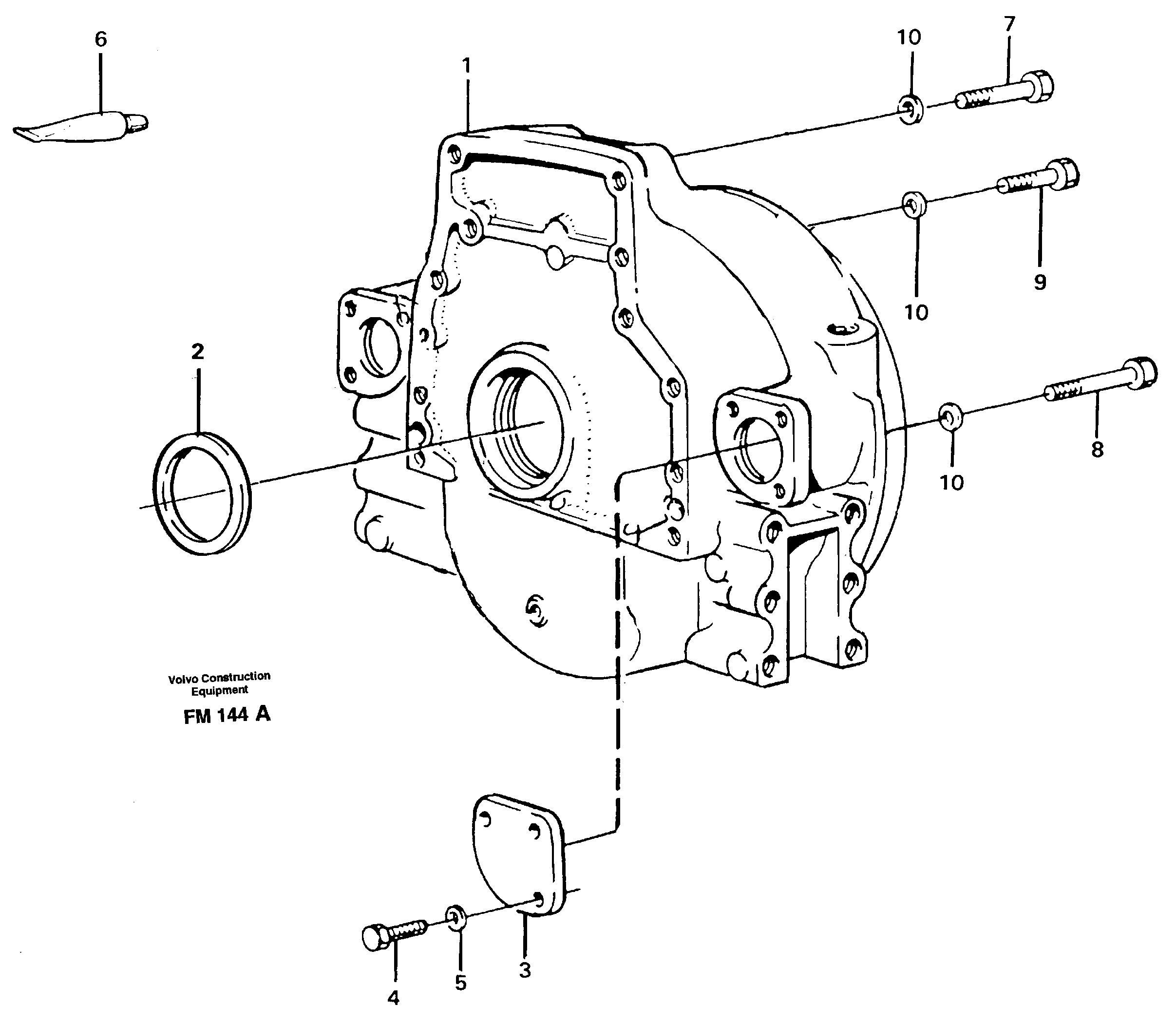 Flywheel housing — volvo parts diagram