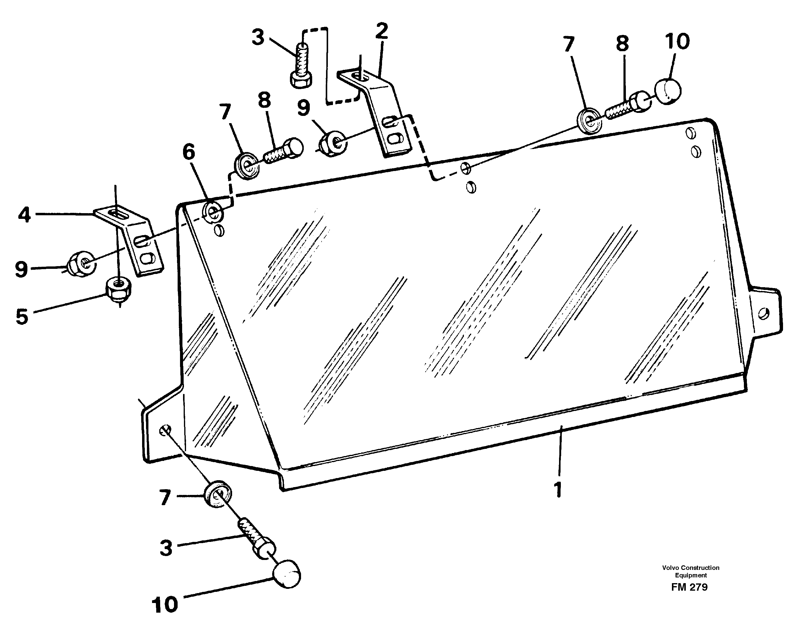 Sun visor, outer  14250635 — volvo parts diagram