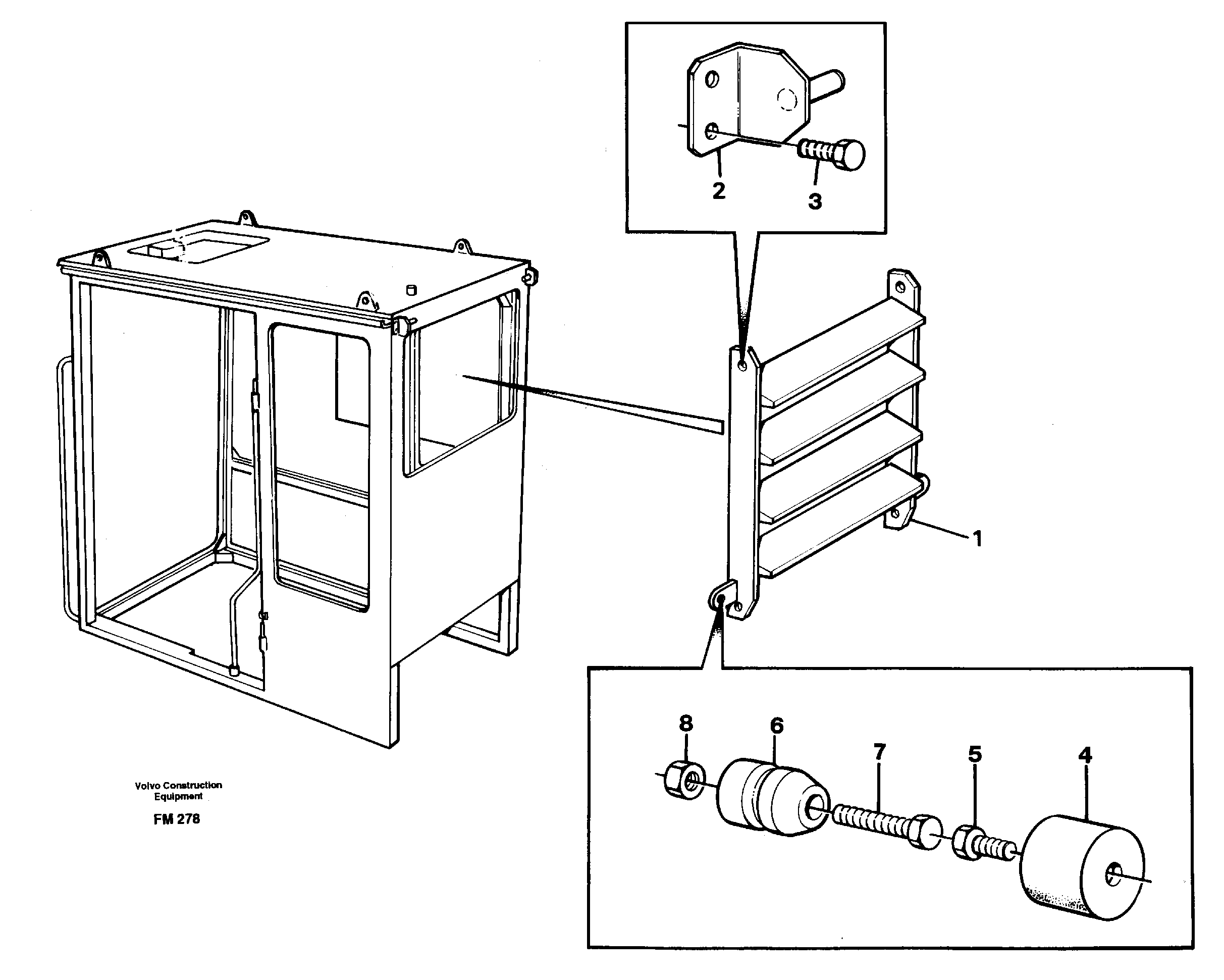 Blind rear window, blind cab-protection  14250379 — volvo parts diagram