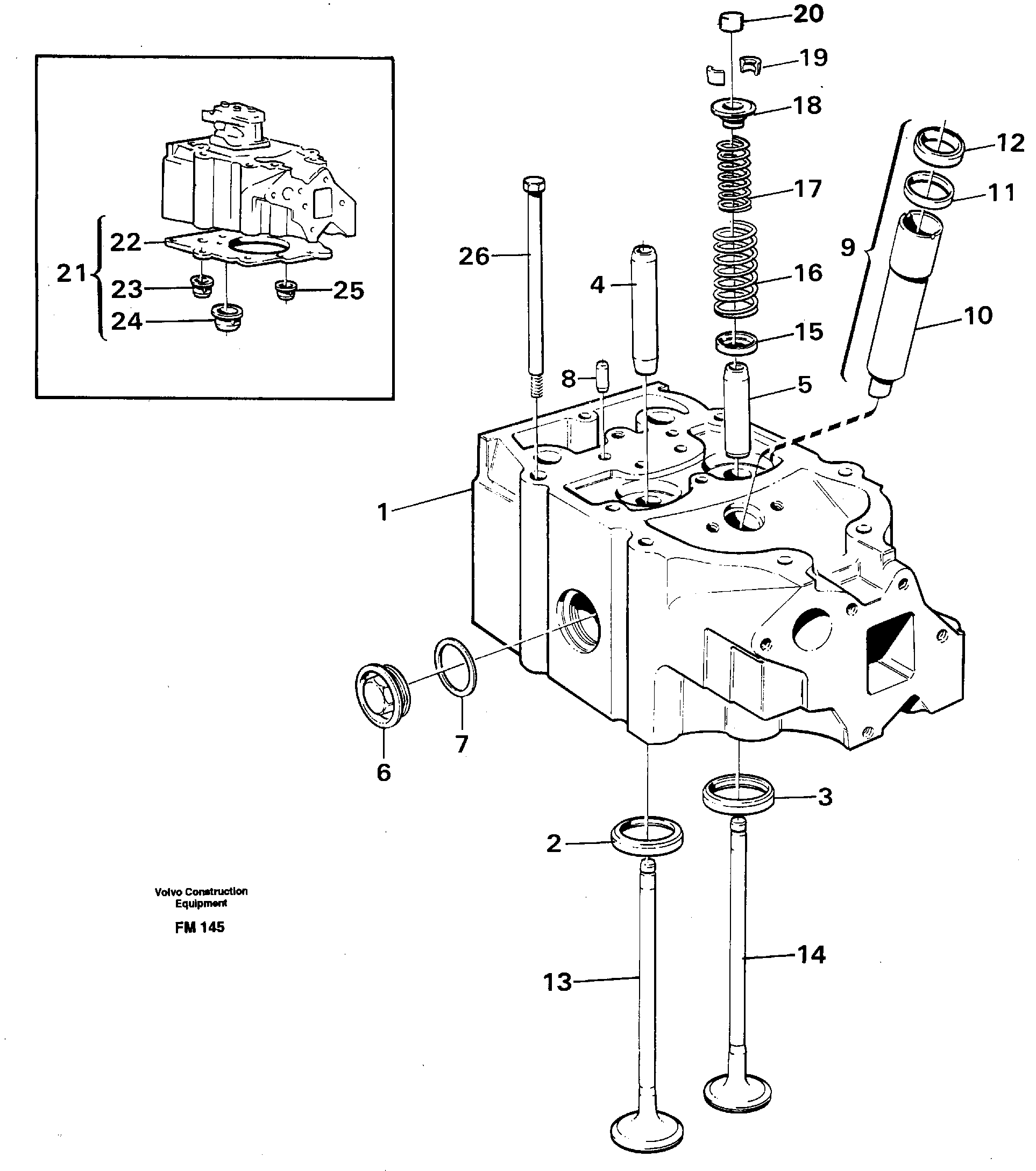 Cylinder head. — volvo parts diagram