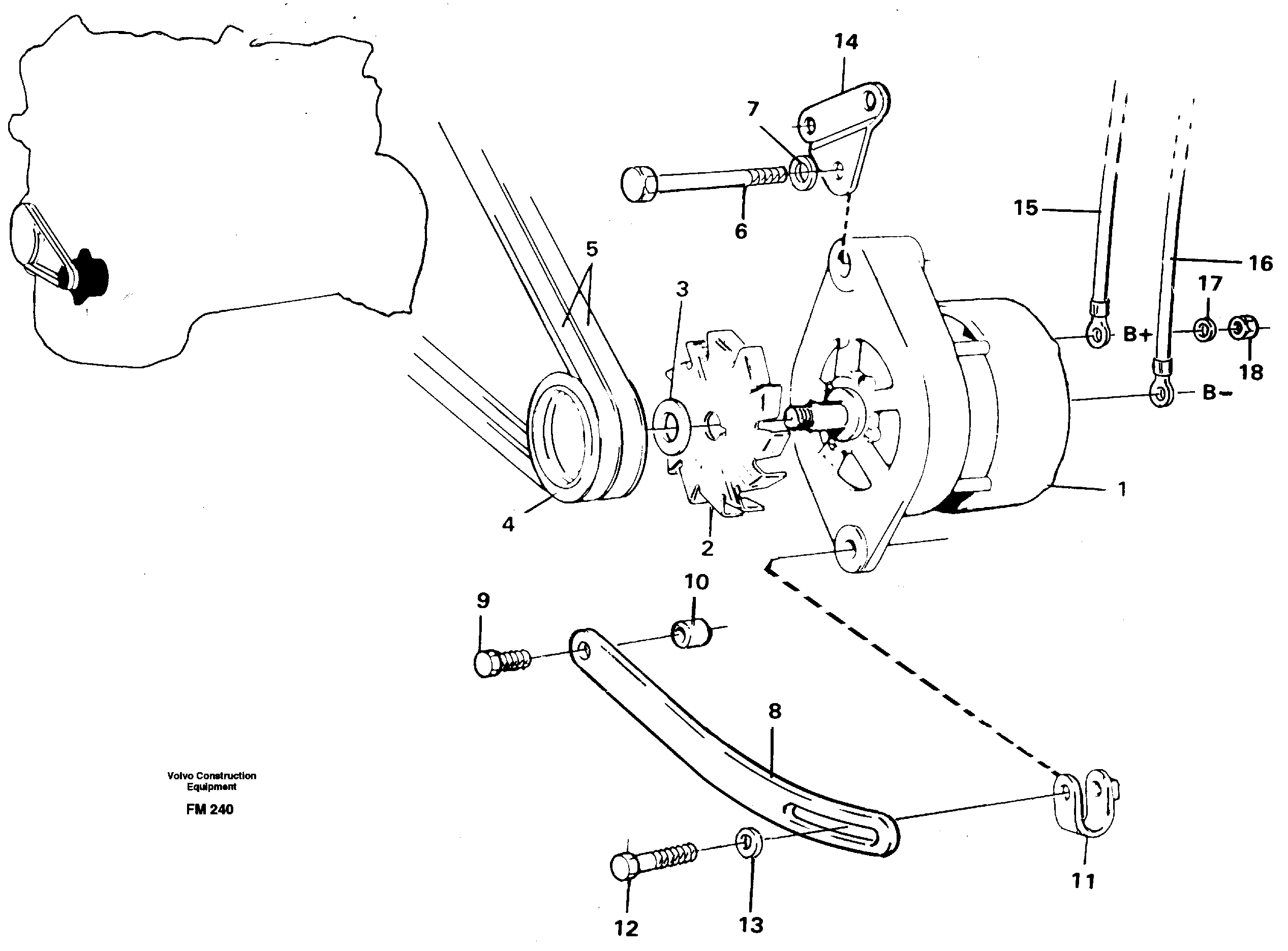 Alternator, assembly — volvo parts diagram