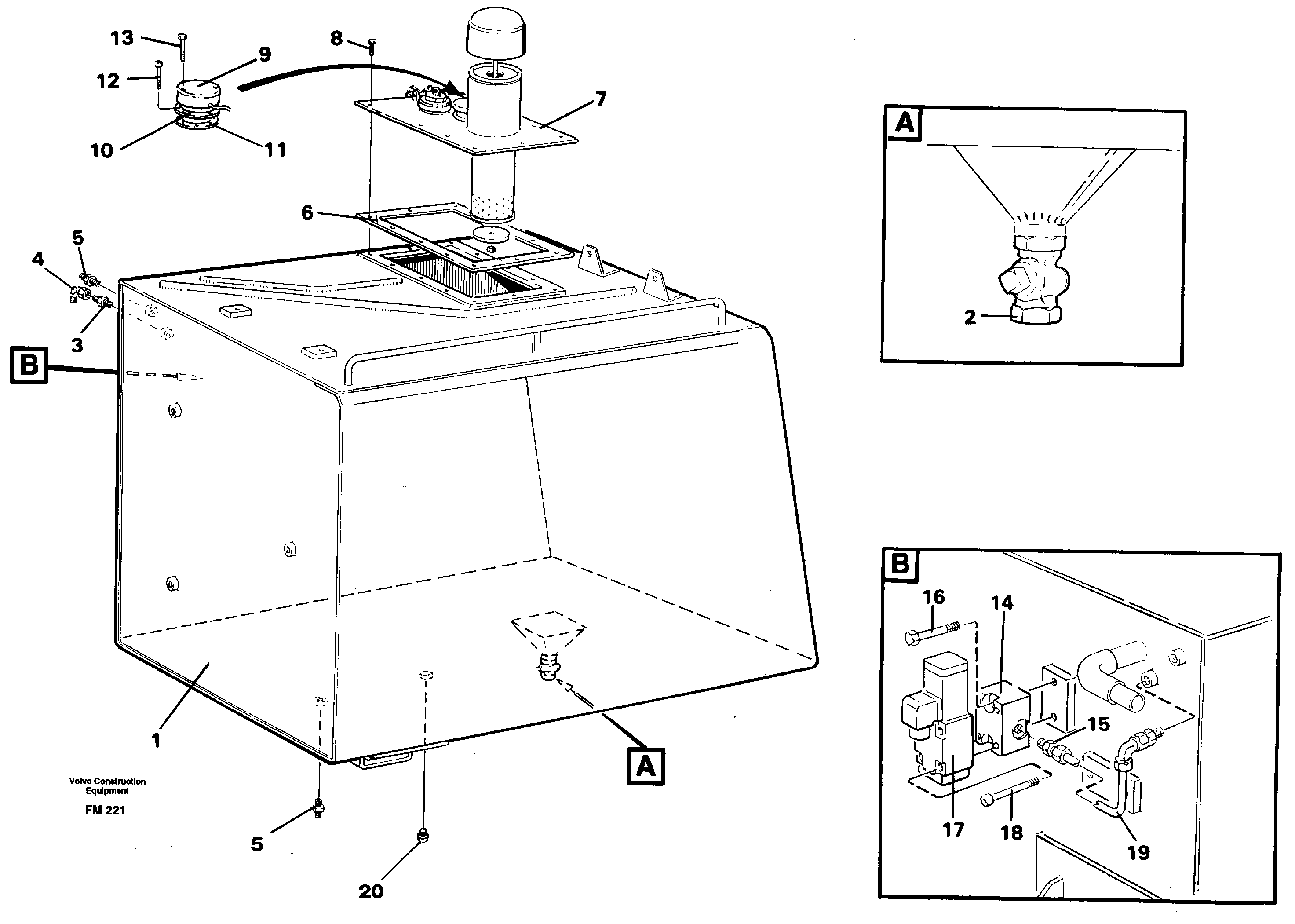 Fuel tank — volvo parts diagram