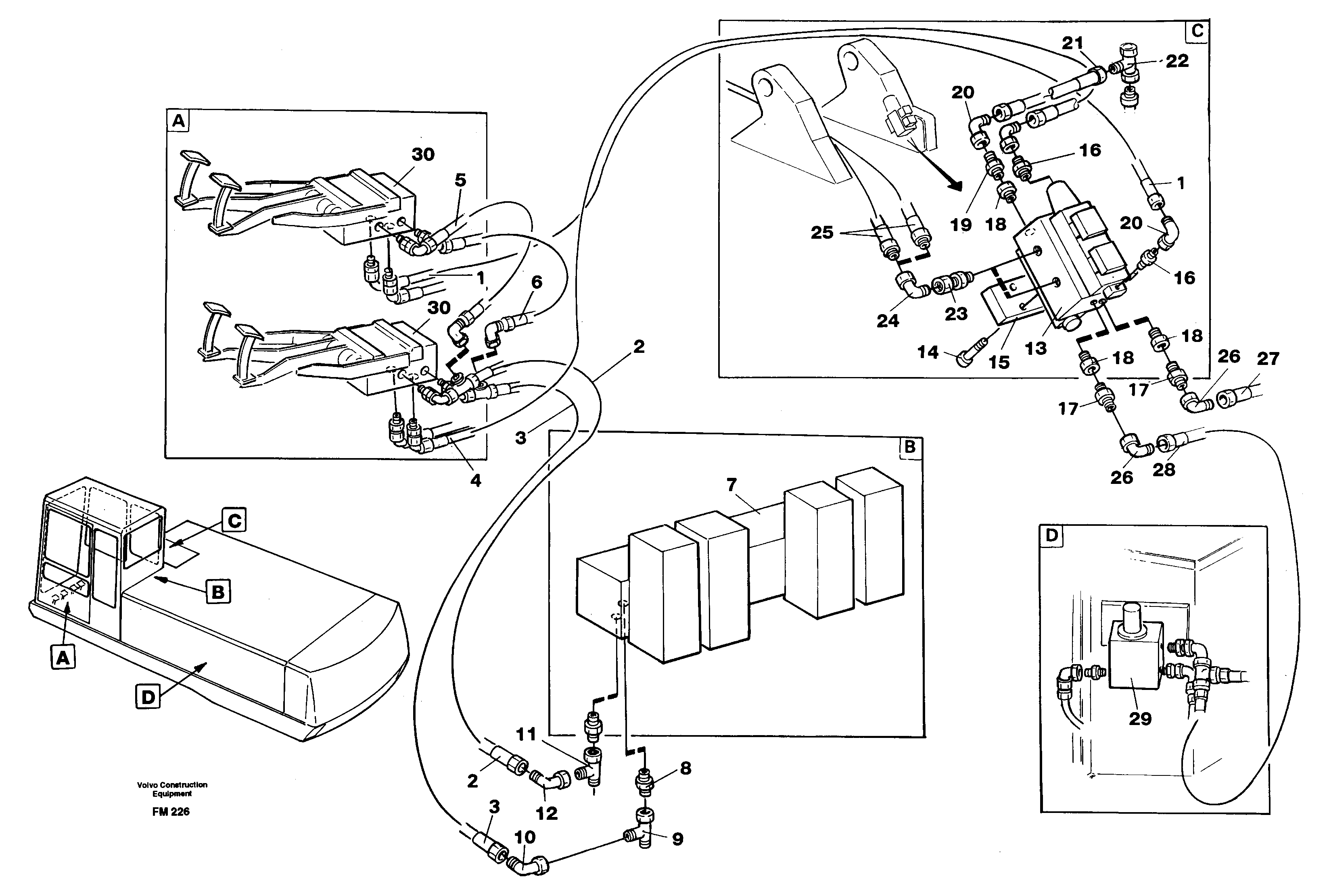 Hydraulic sytem, rotating equipment  14265285 — volvo parts diagram