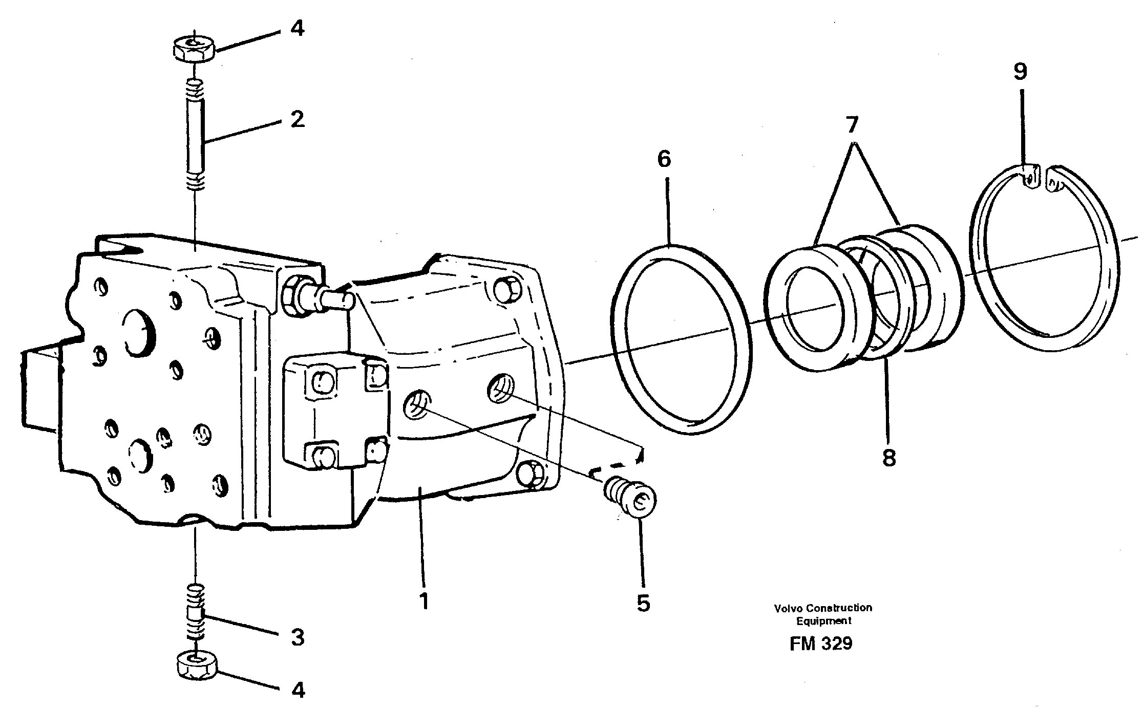 Hydraulic pump  P2K, P3K — volvo parts diagram
