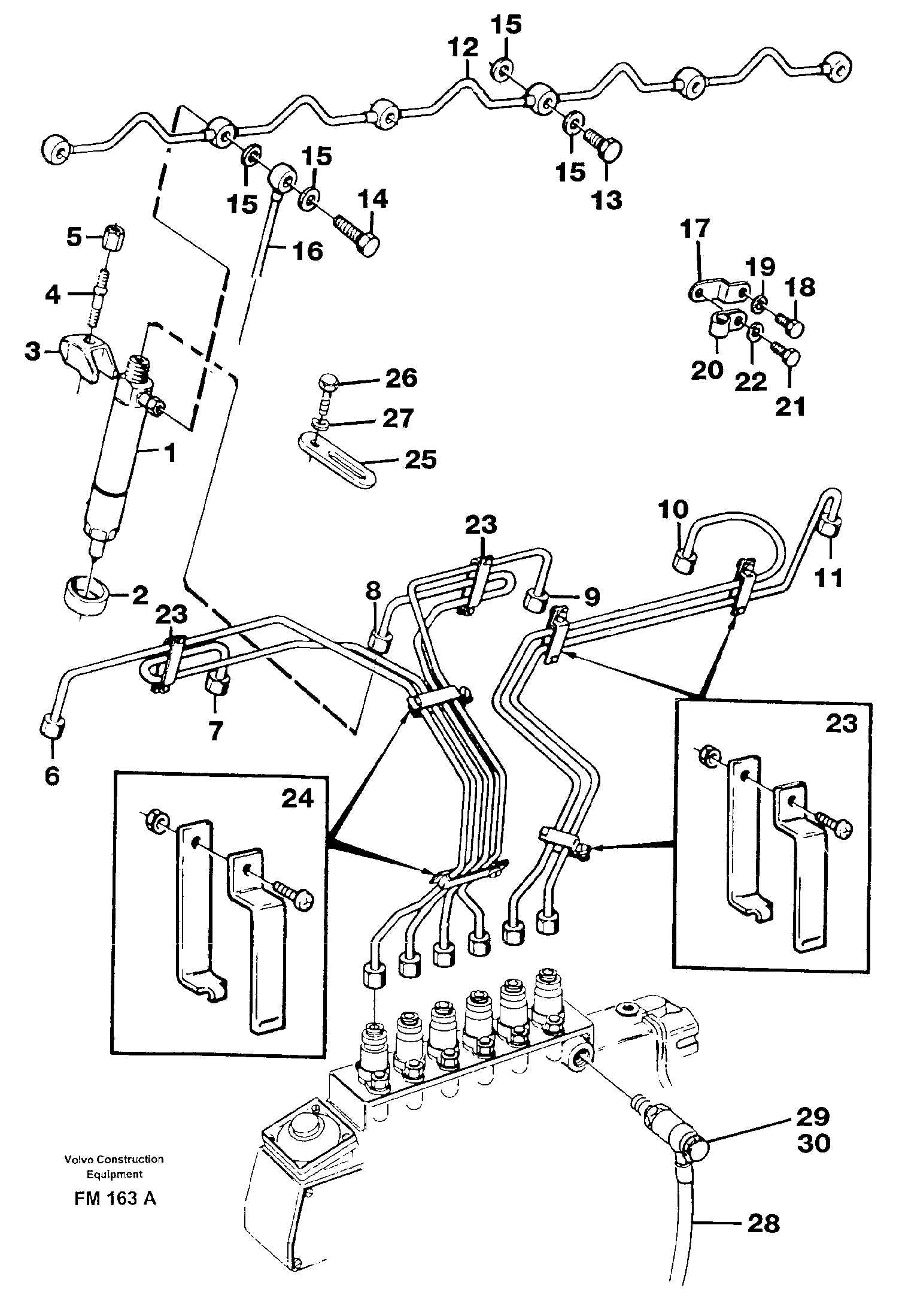 Fuel pipes: injector — volvo parts diagram
