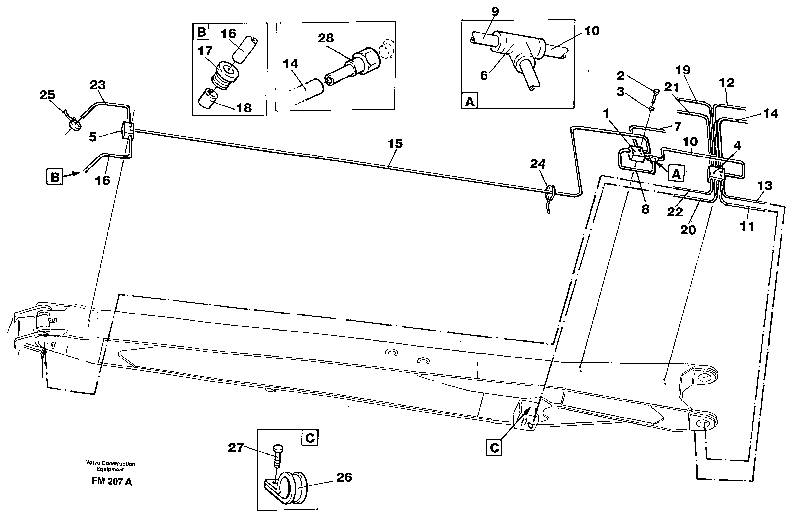 Automatic lubrication, material handling equ. — volvo parts diagram