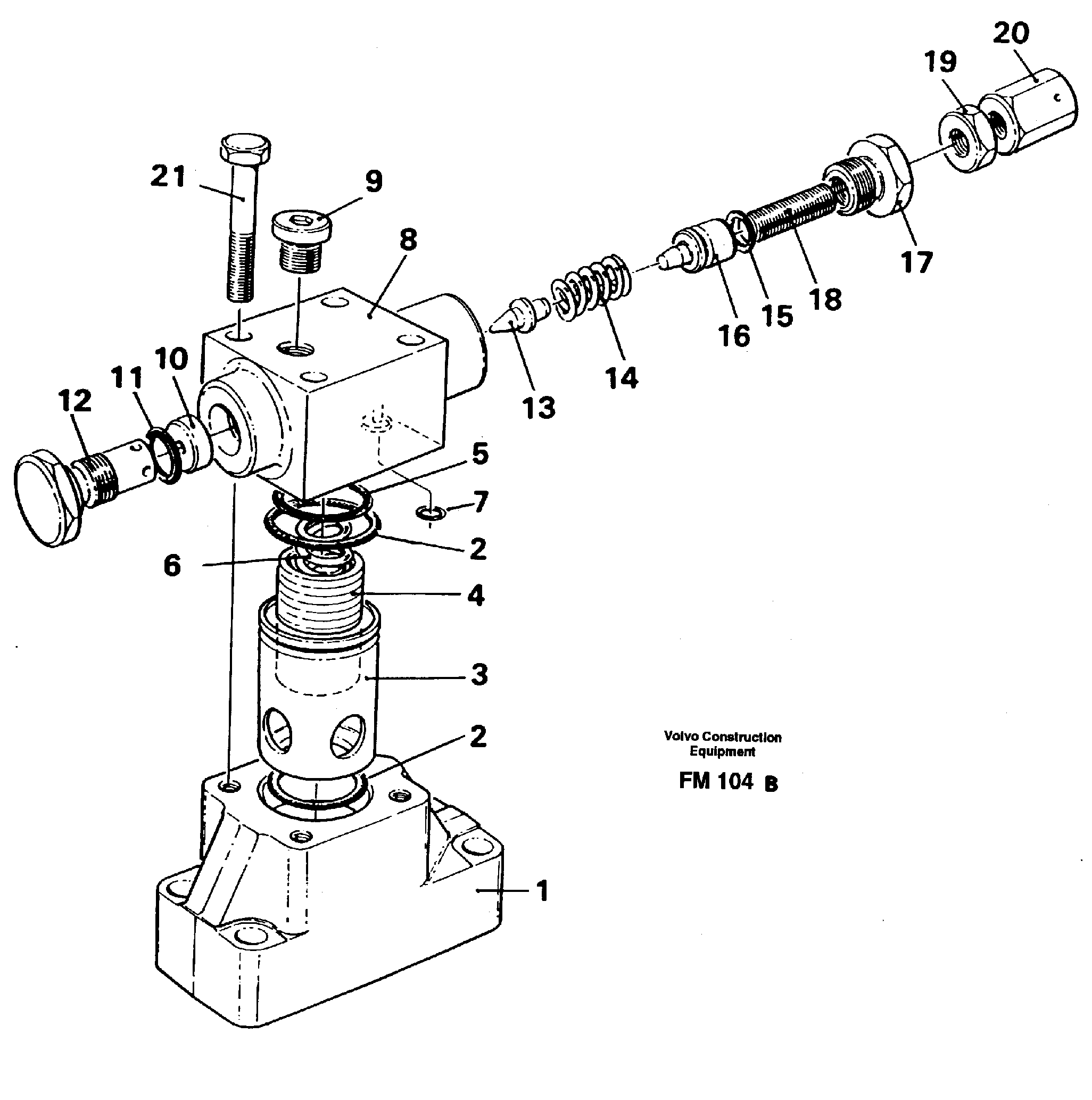 Pressure limiting valve  SER NO - 522 — volvo parts diagram