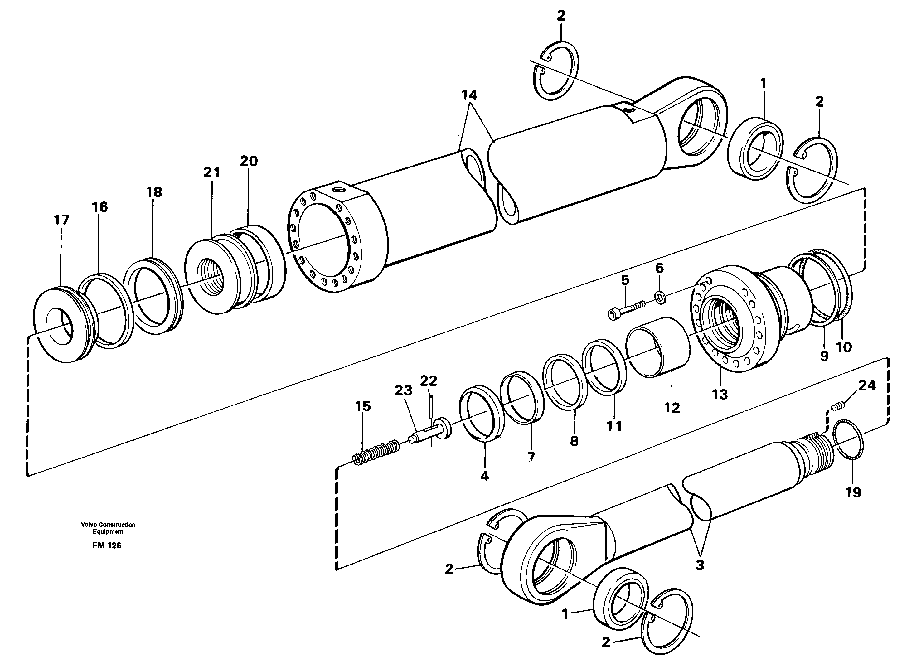 Boom cylinder — volvo parts diagram
