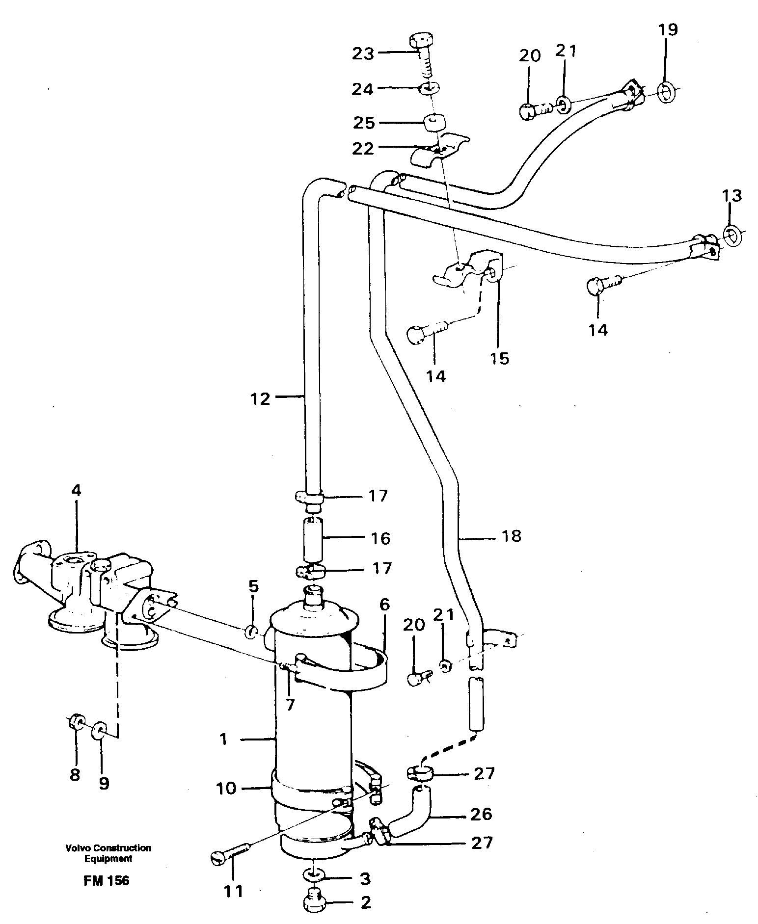 Oil cooler — volvo parts diagram
