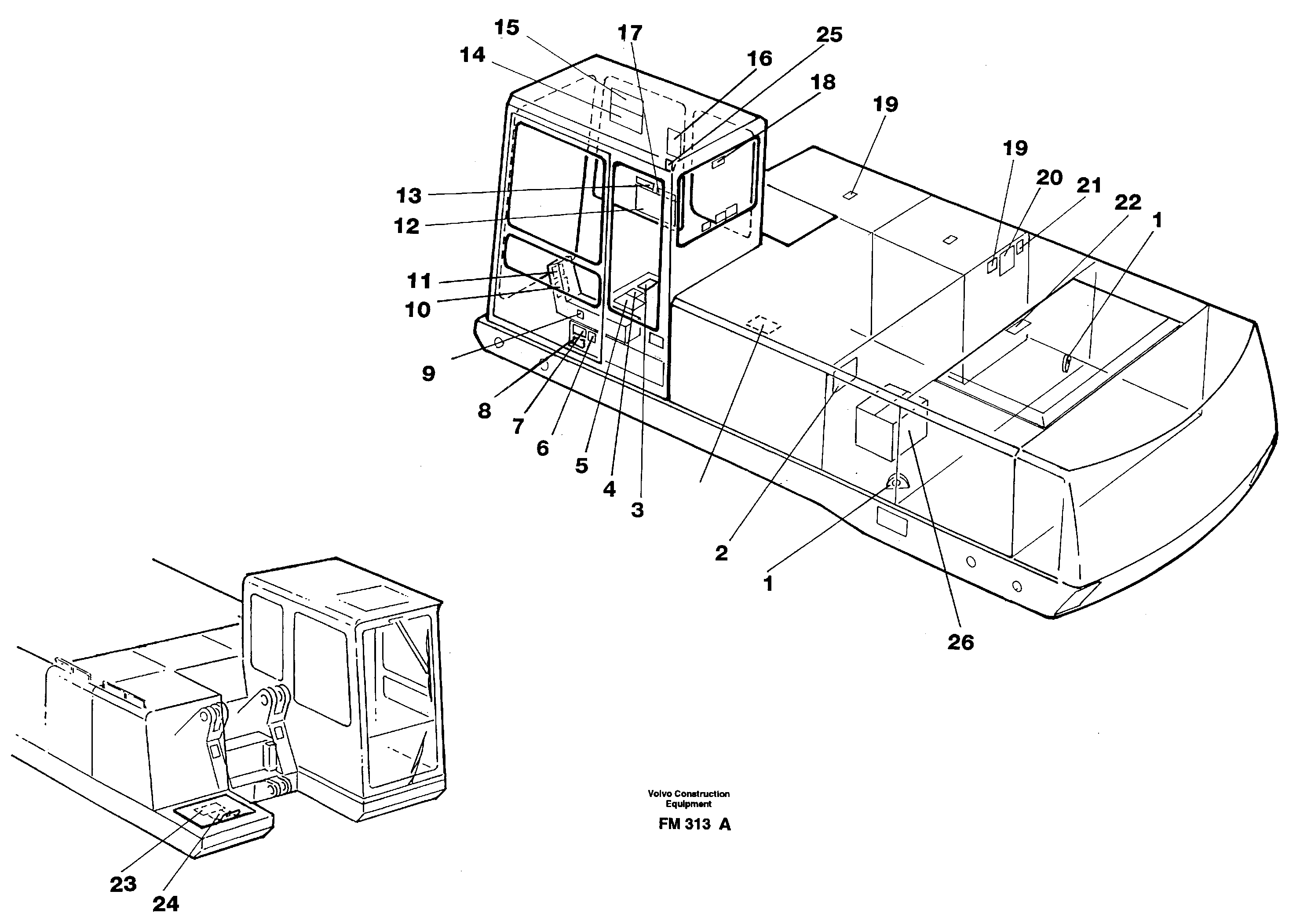 Sign plates and transfer,inner location — volvo parts diagram