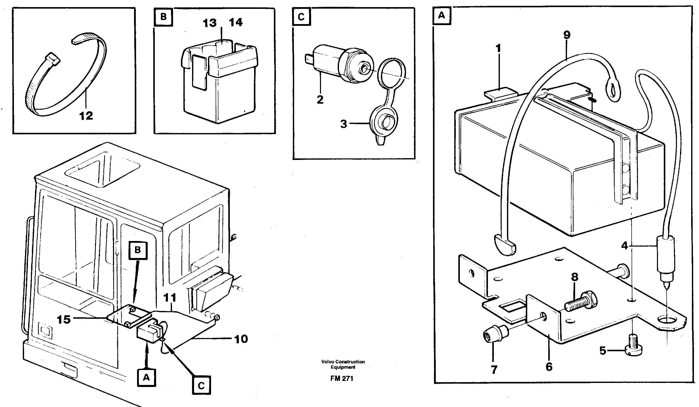 Lunch box heater  14254176 — volvo parts diagram