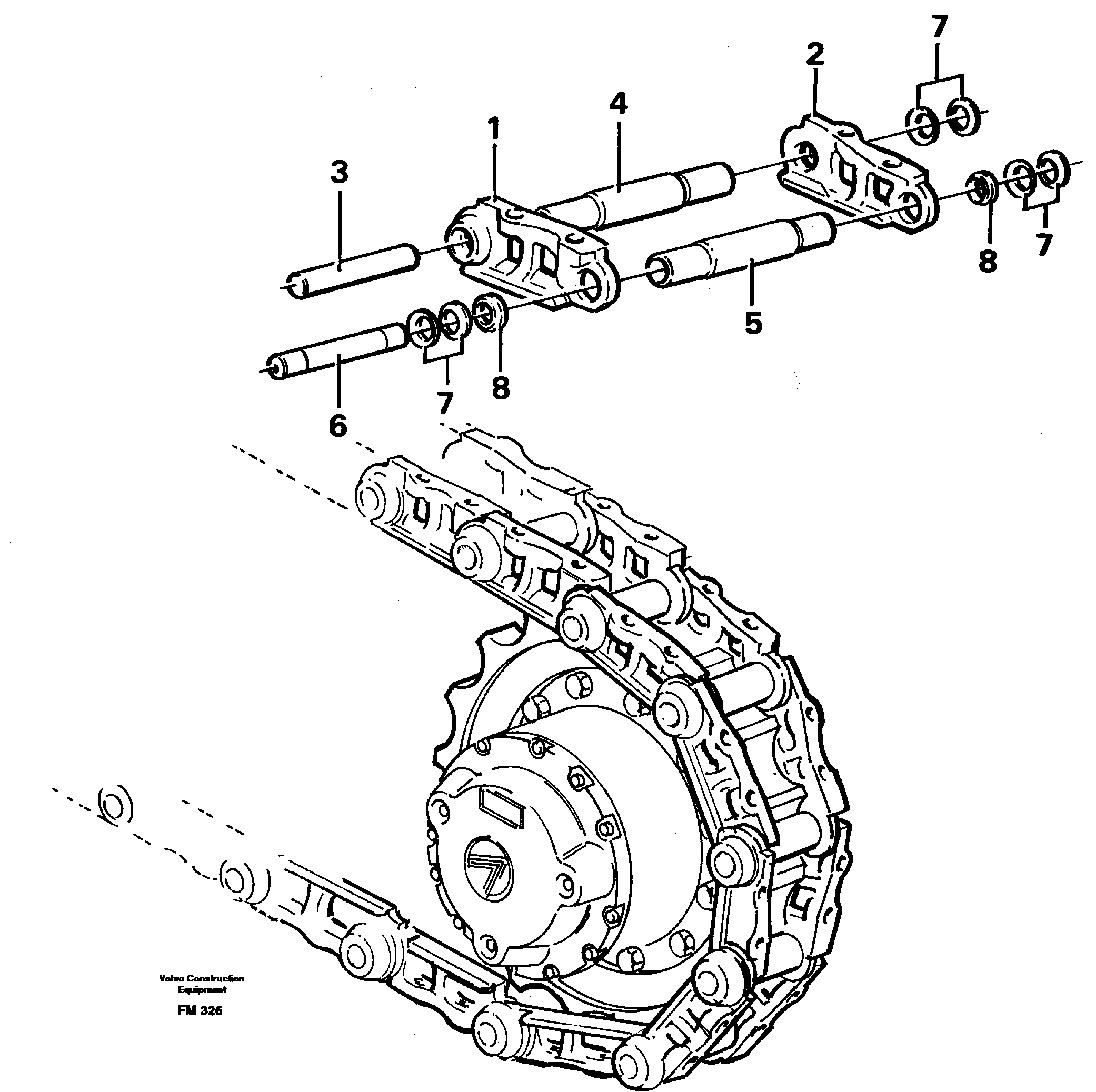 Track chain  14263422 — volvo parts diagram