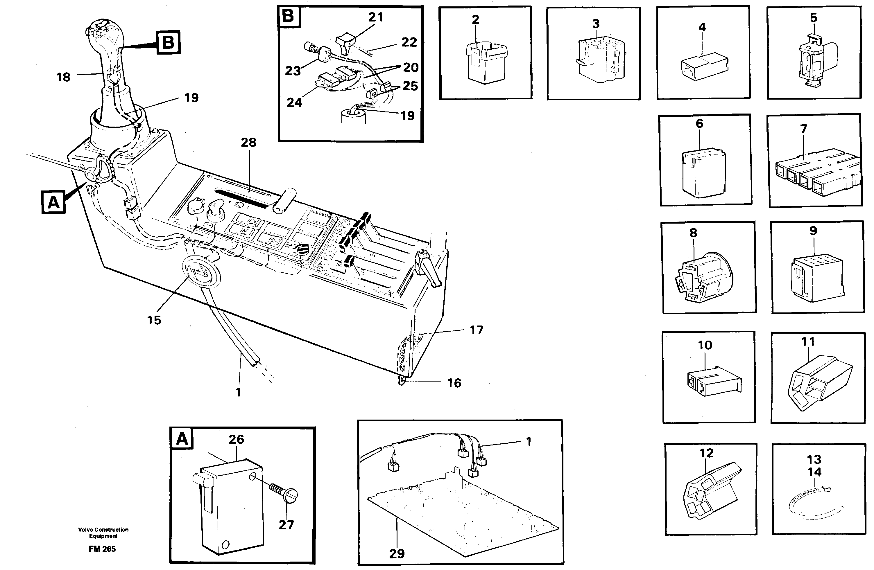 Cable harness, Side panel, Lh — volvo parts diagram