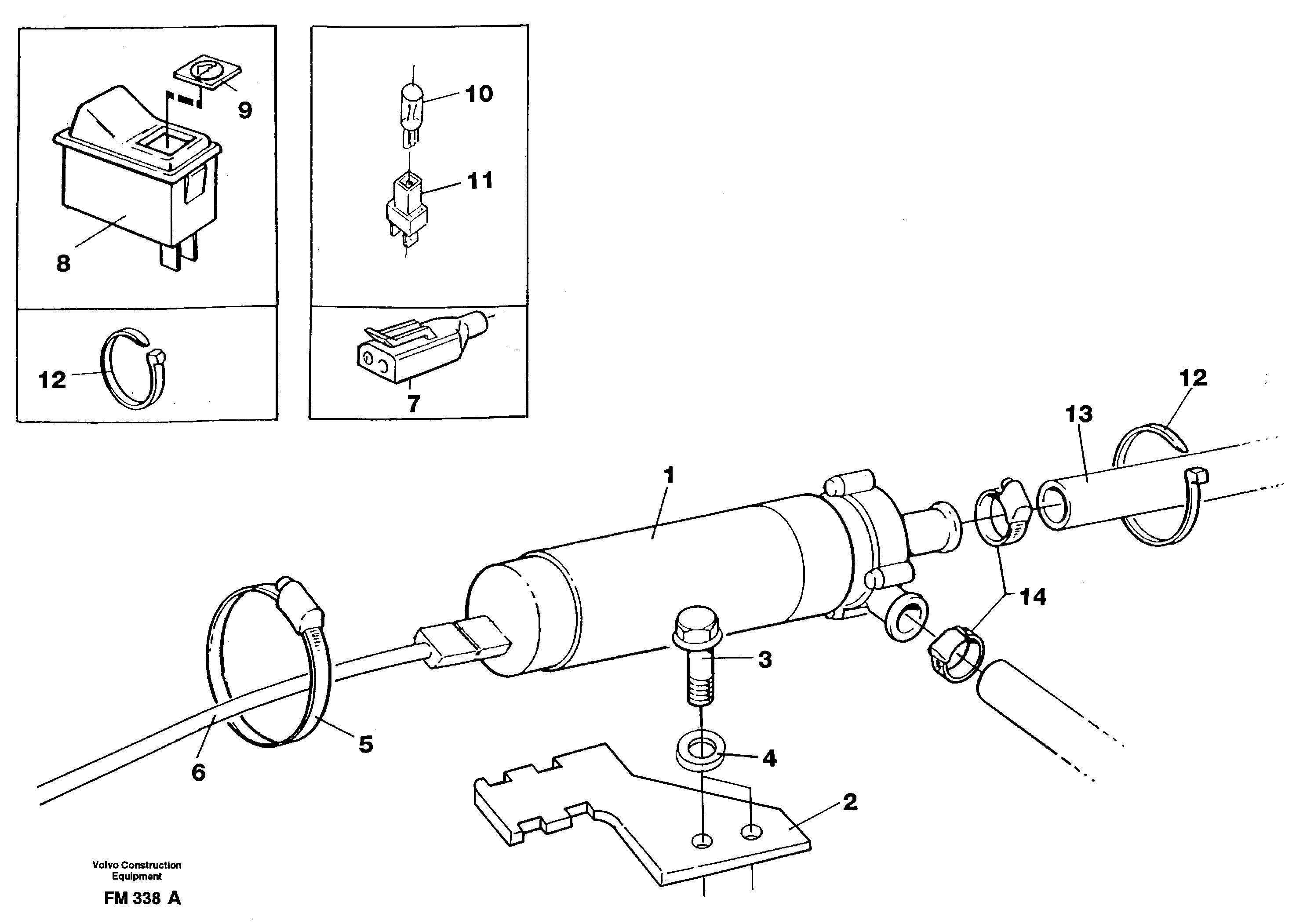 Cirkulation pump  14263578 — volvo parts diagram