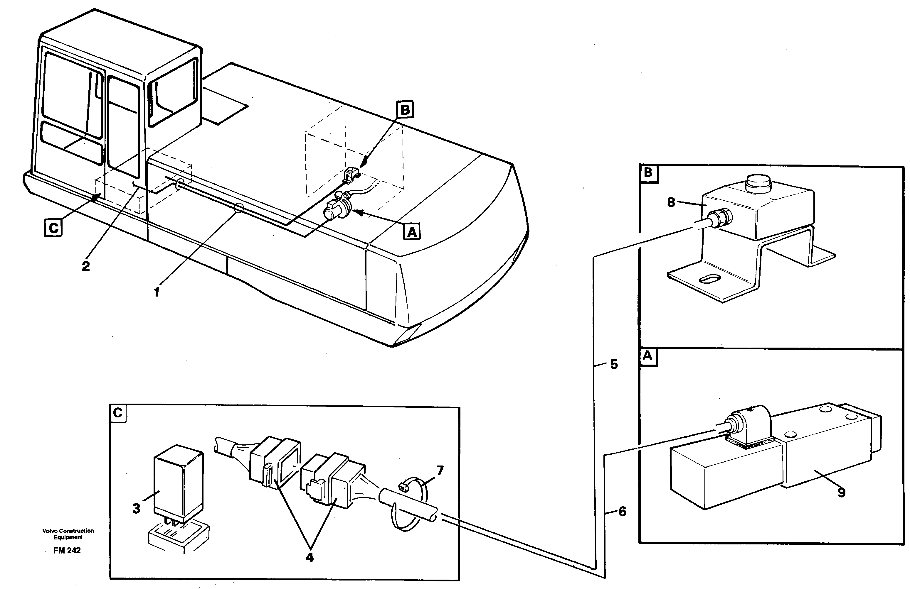 Electric installation, overfilling protection  14266454 — volvo parts diagram
