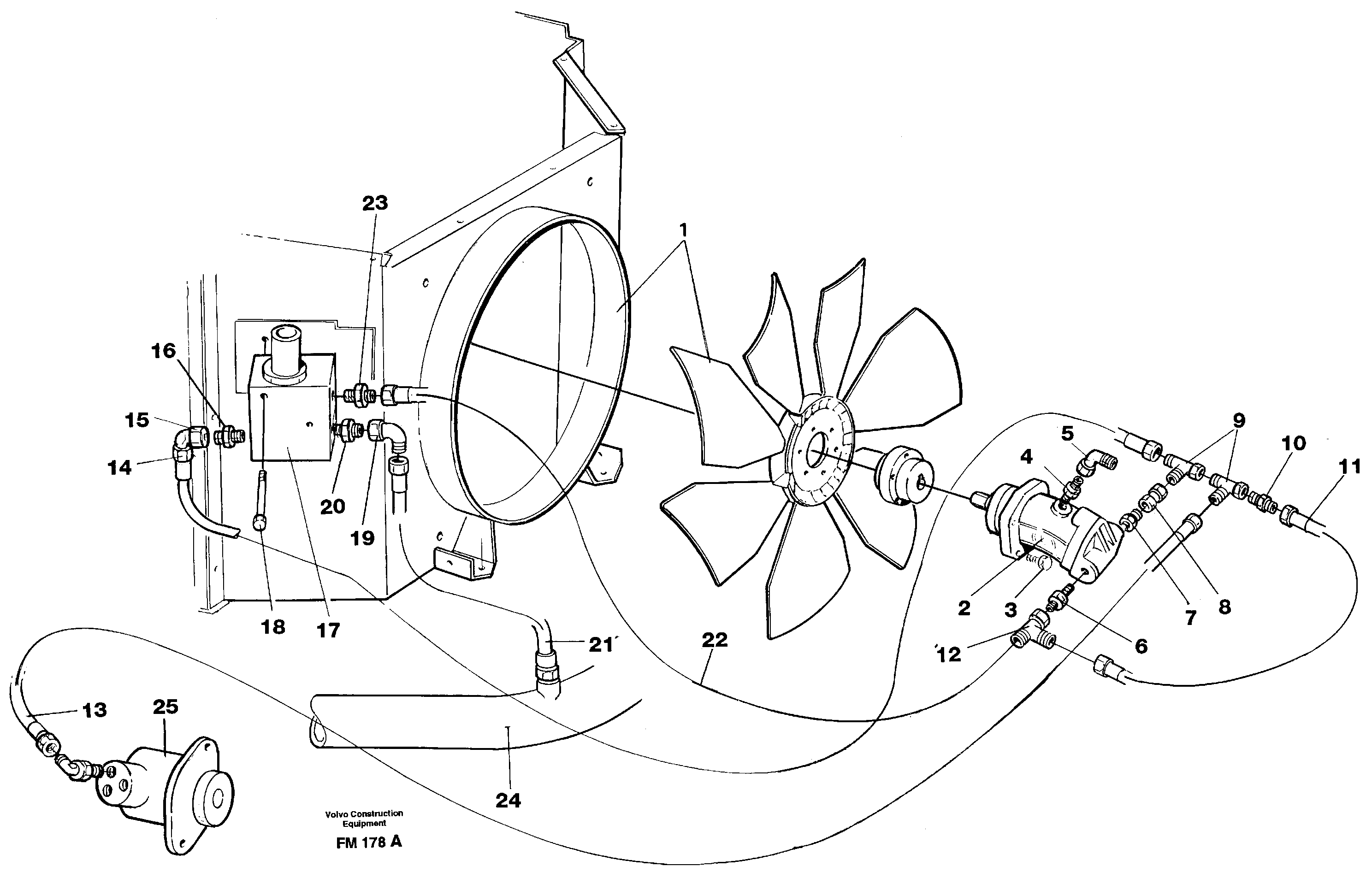 Hydraulic system, oil cooler — volvo parts diagram