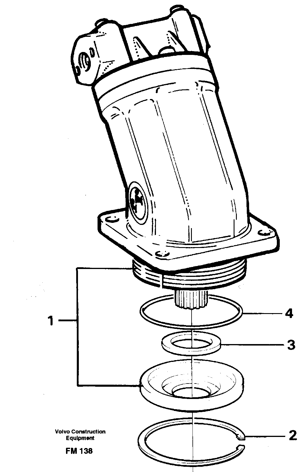Hydraulic motor, slew gear box — volvo parts diagram