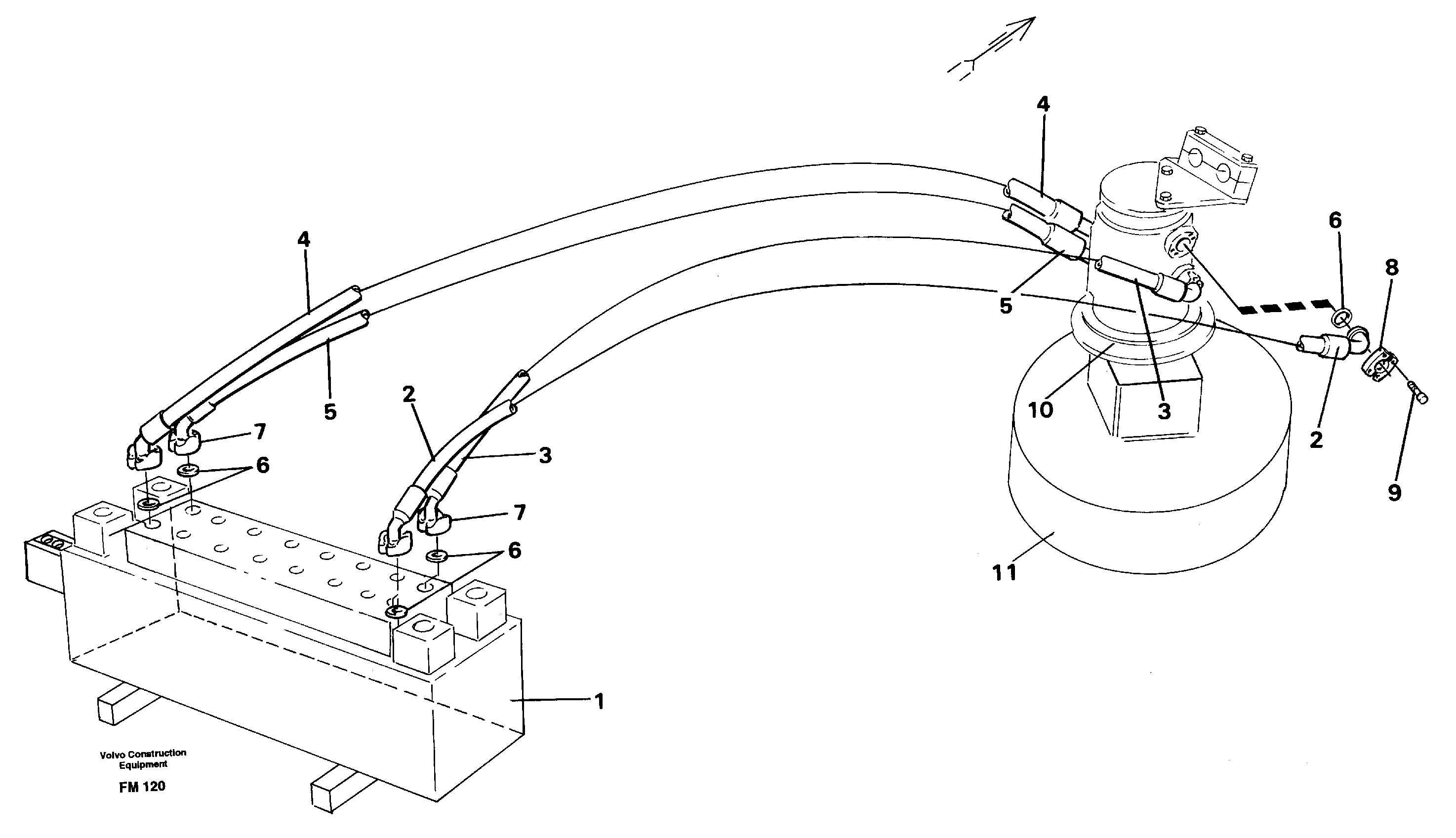 Hydraulic system, travel — volvo parts diagram