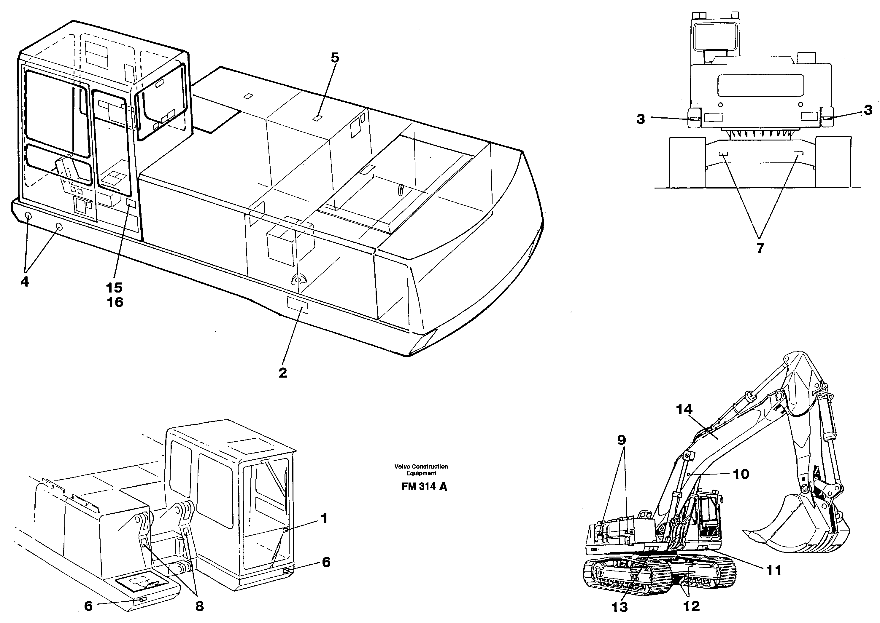 Sign plates and transfer,outer location — volvo parts diagram