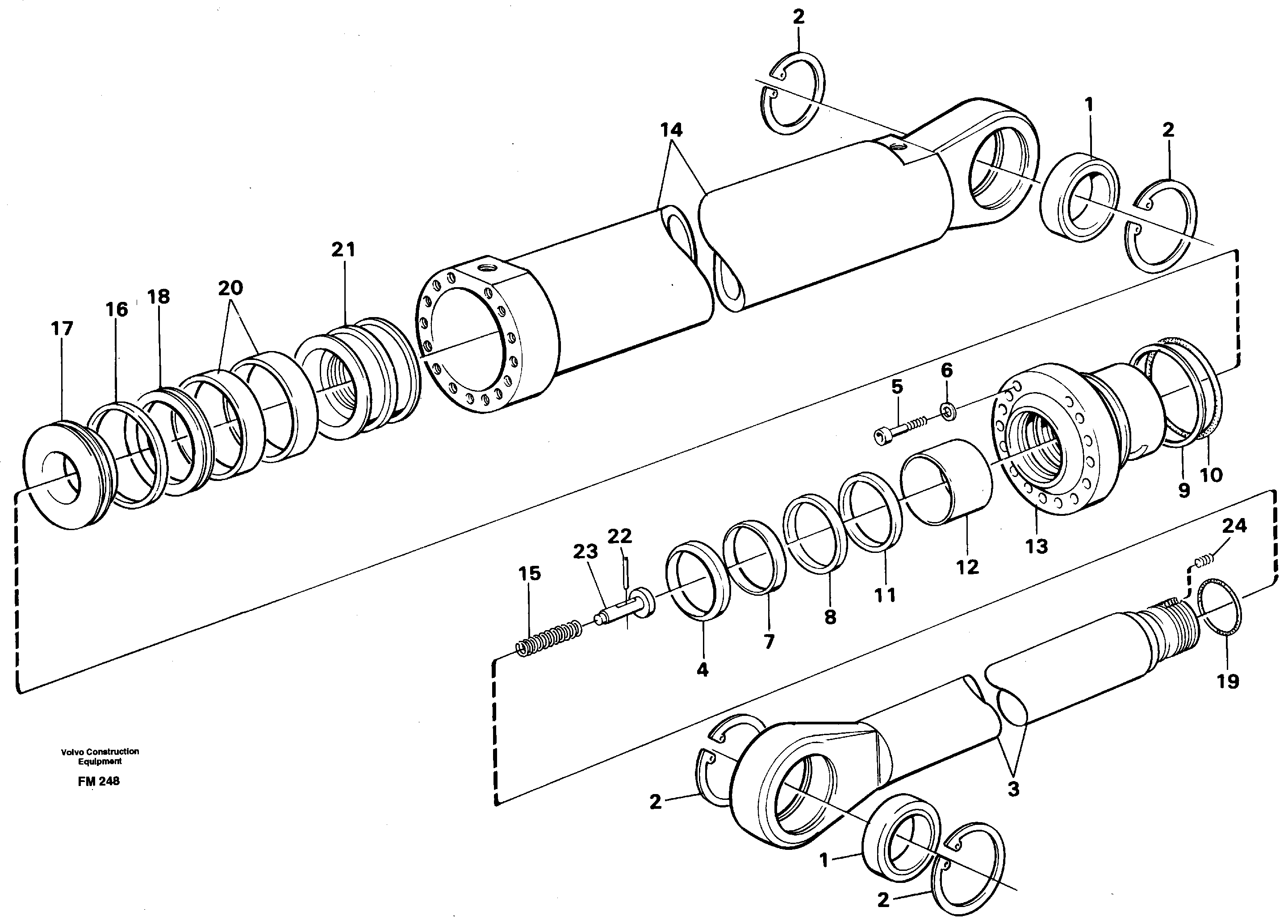 Boom cylinder, handling equipment — volvo parts diagram