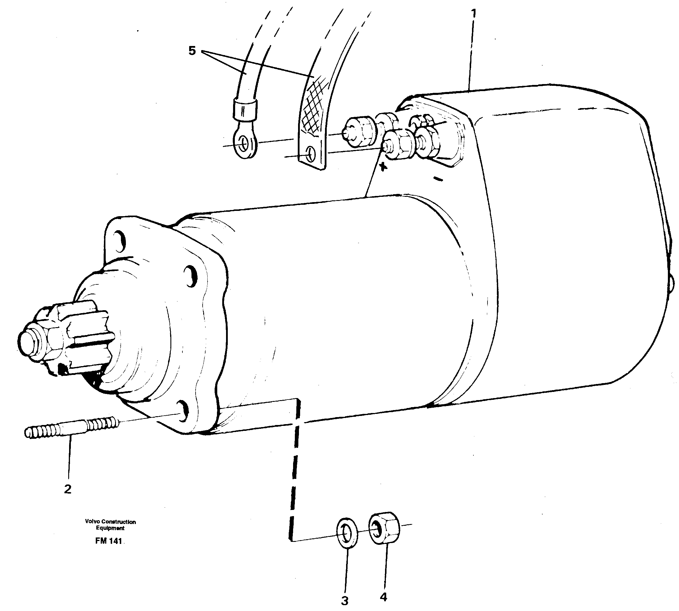 Starter motor, mounting — volvo parts diagram