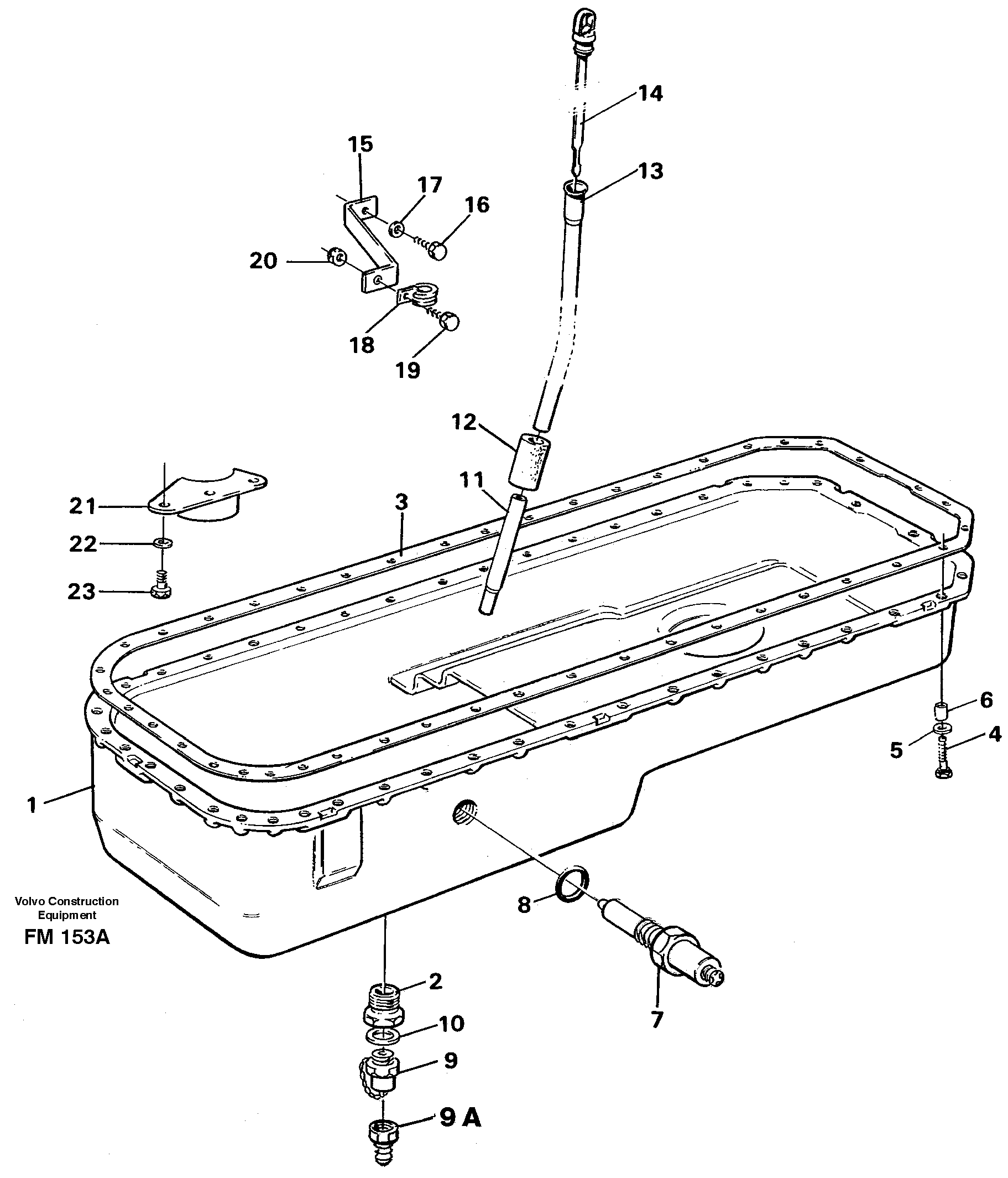 Oil sump — volvo parts diagram