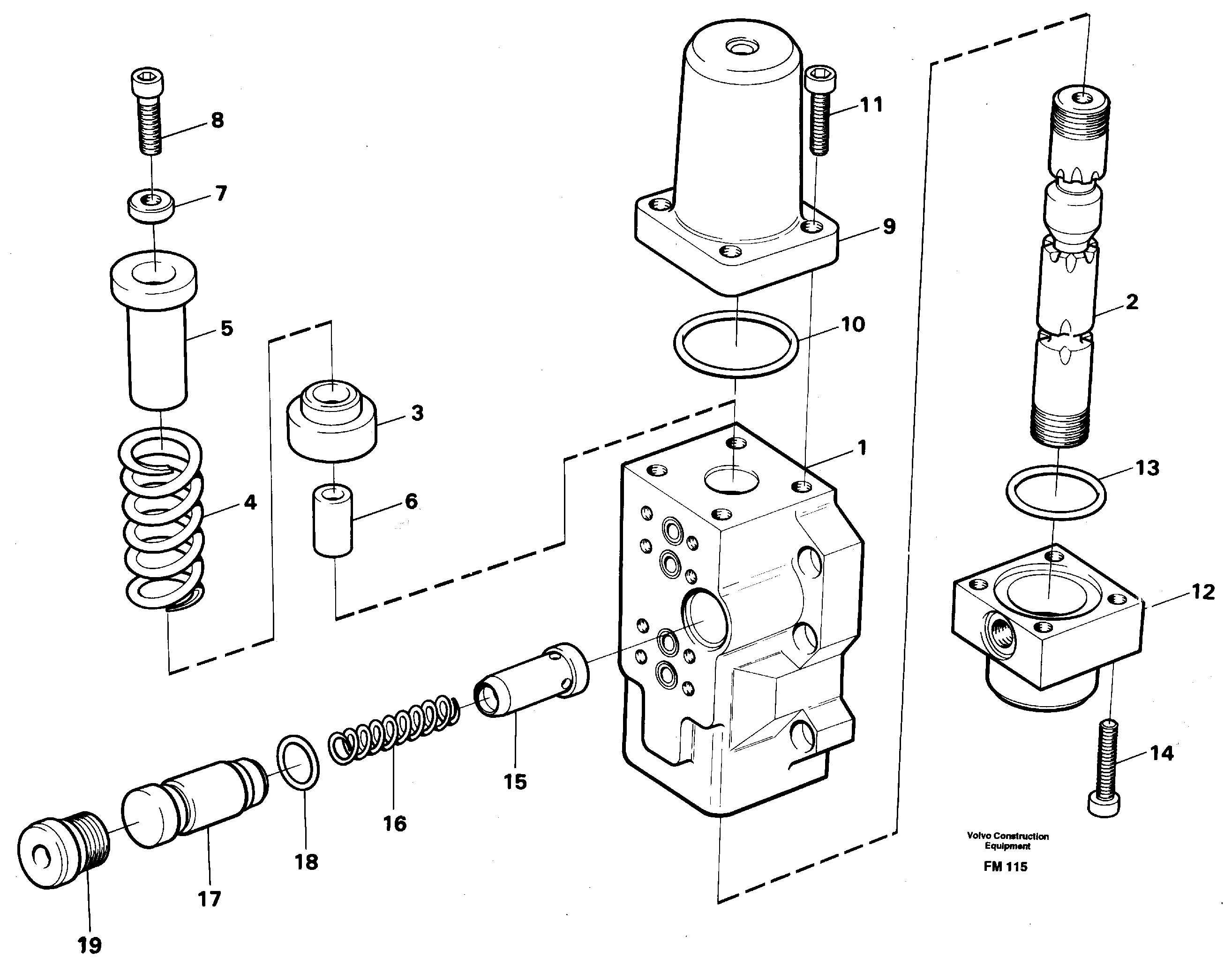 Fourway valve, transport primary and secondary — volvo parts diagram
