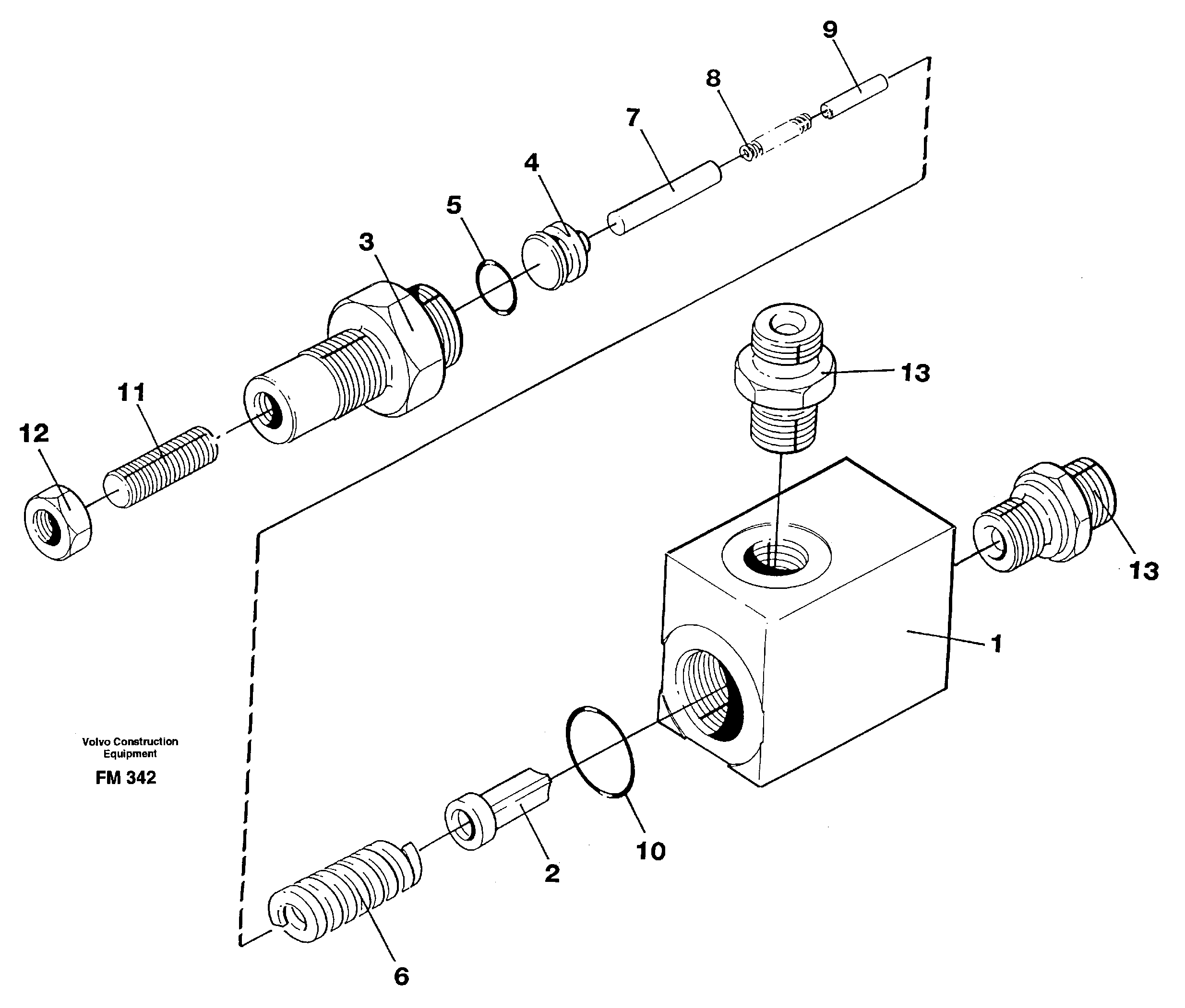 Overflow valve, main valve — volvo parts diagram