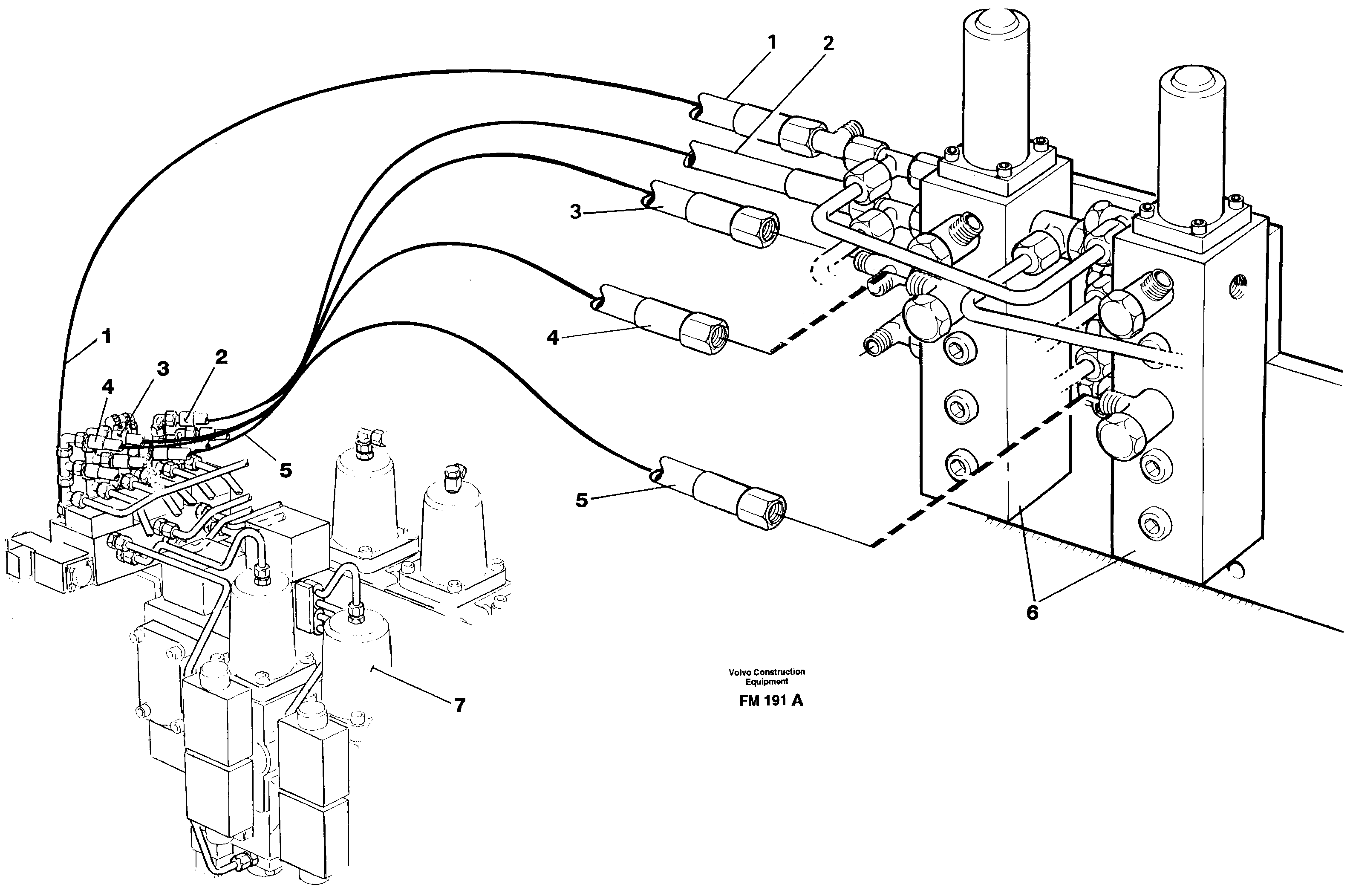 Servo hydraulics, control valves P2v, P3v — volvo parts diagram