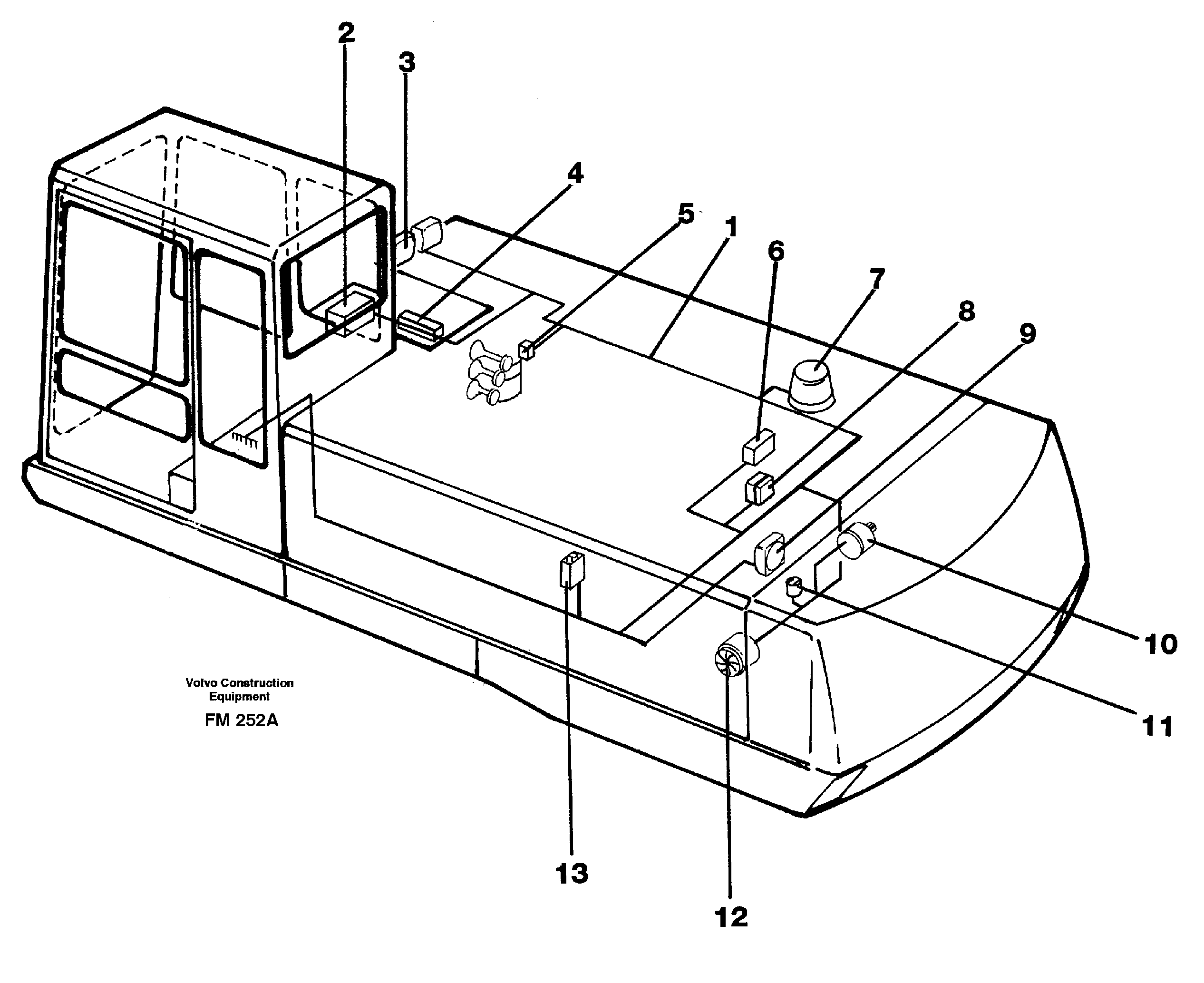 Cable harness, upper section — volvo parts diagram