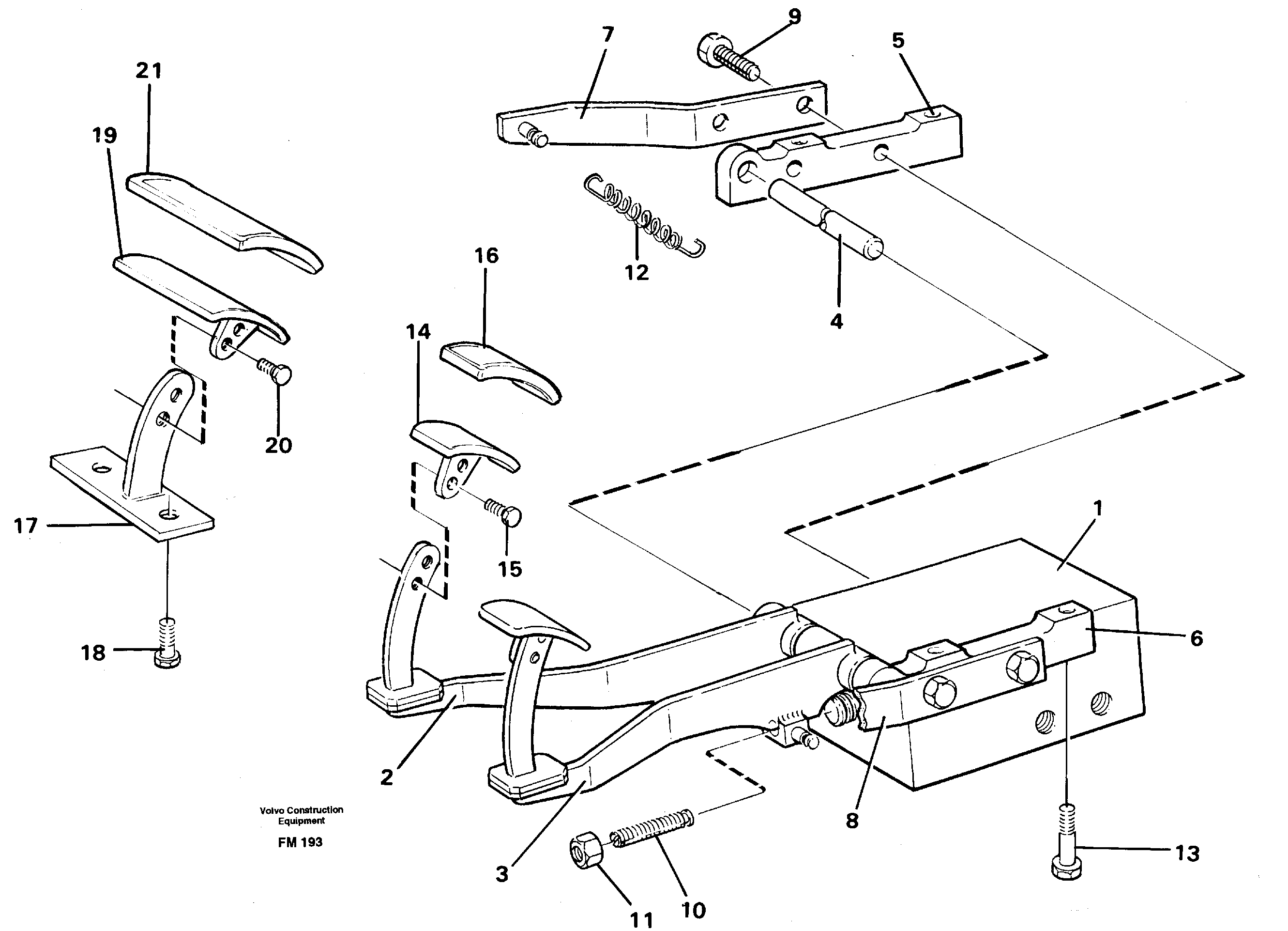 Pedal valve with foot rest — volvo parts diagram