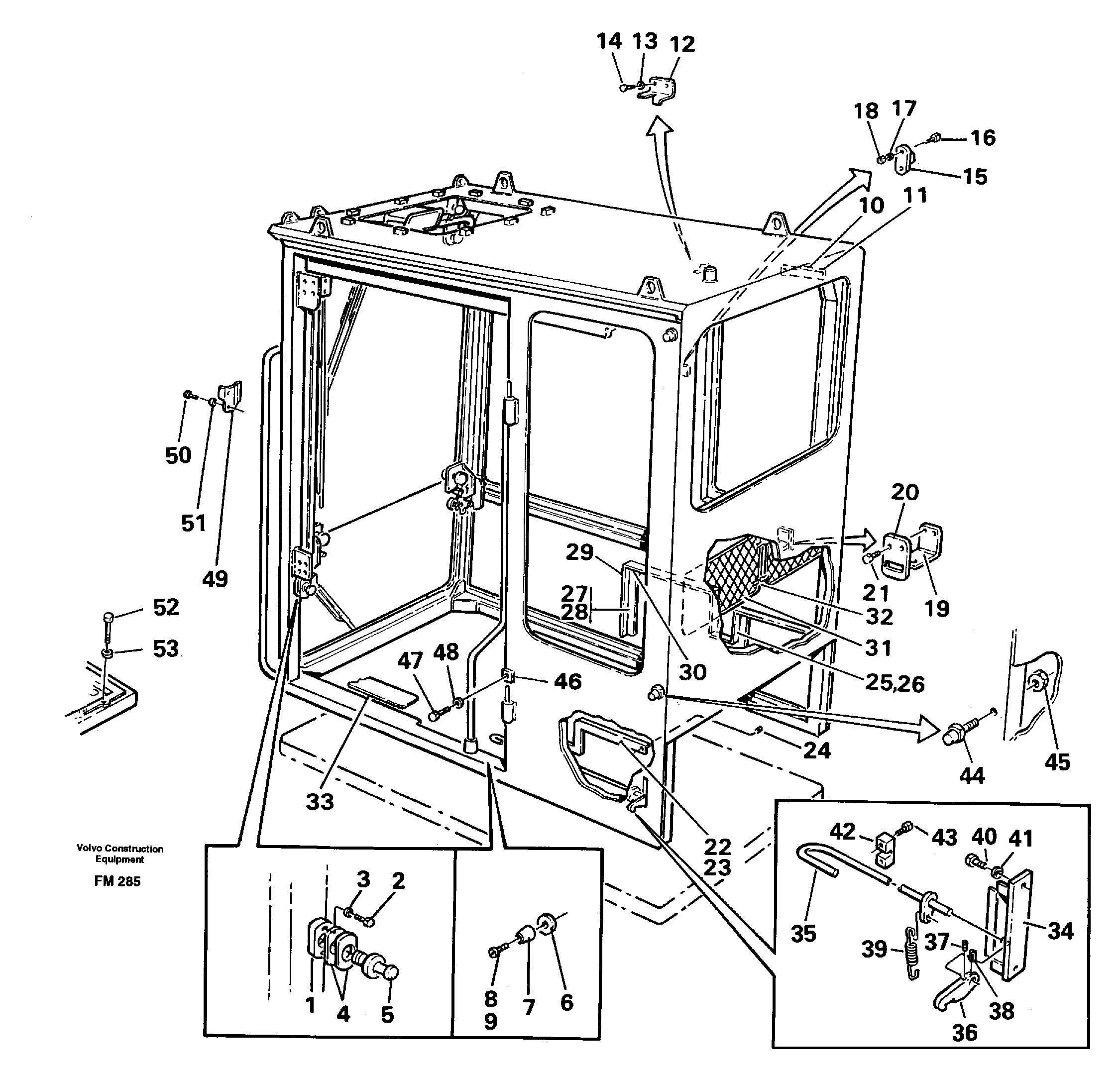 Interior components — volvo parts diagram