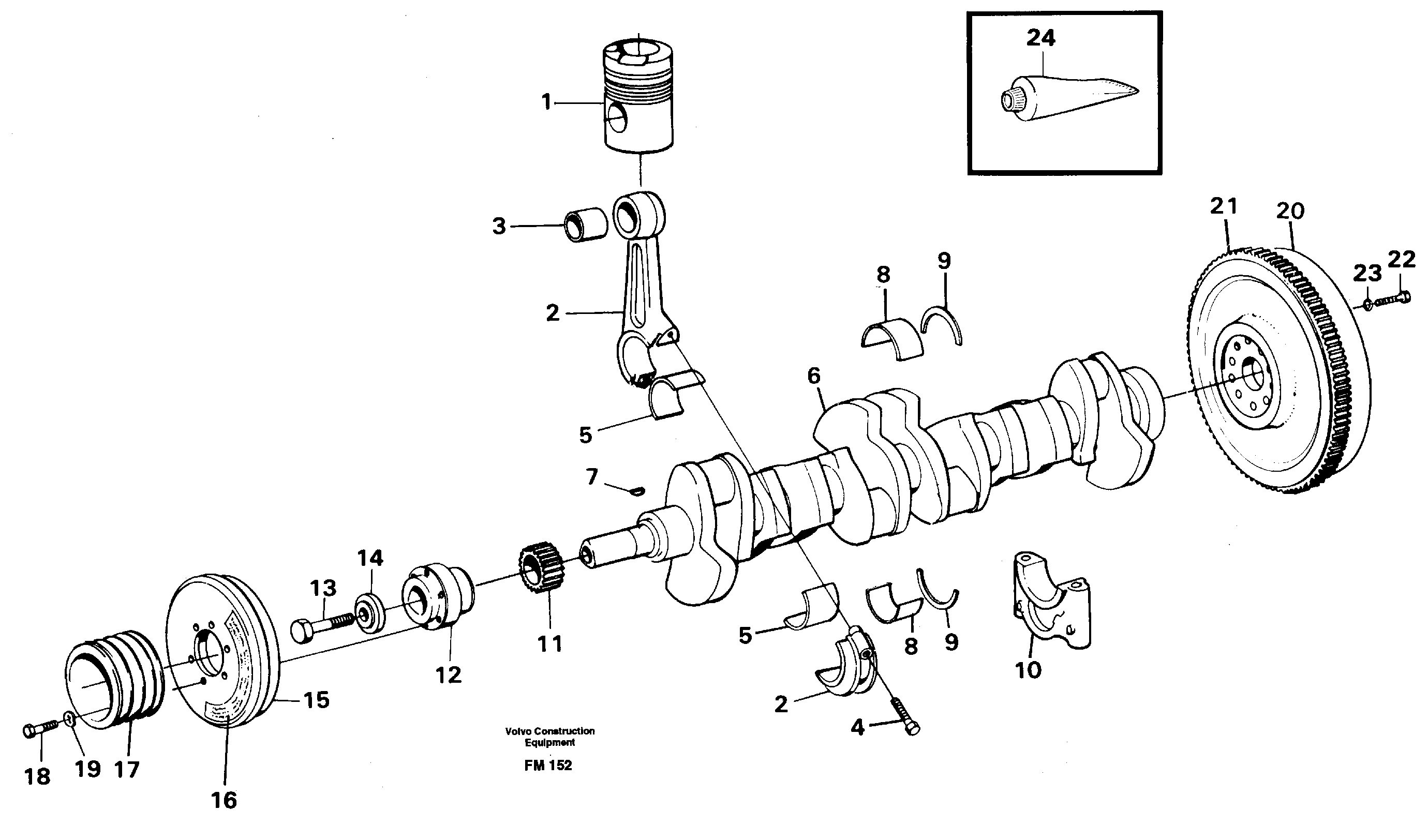Crankshaft and related parts — volvo parts diagram