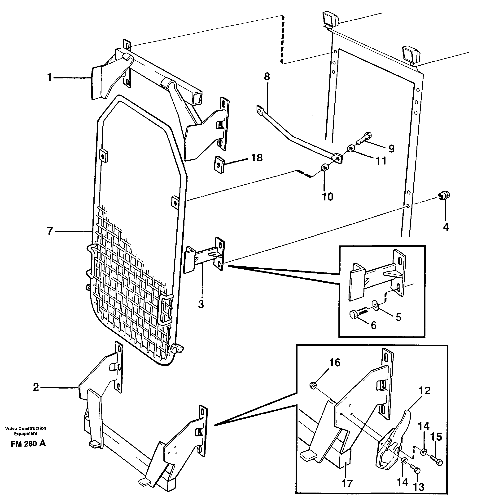 Windscreen protection  11702494 14262775 — volvo parts diagram