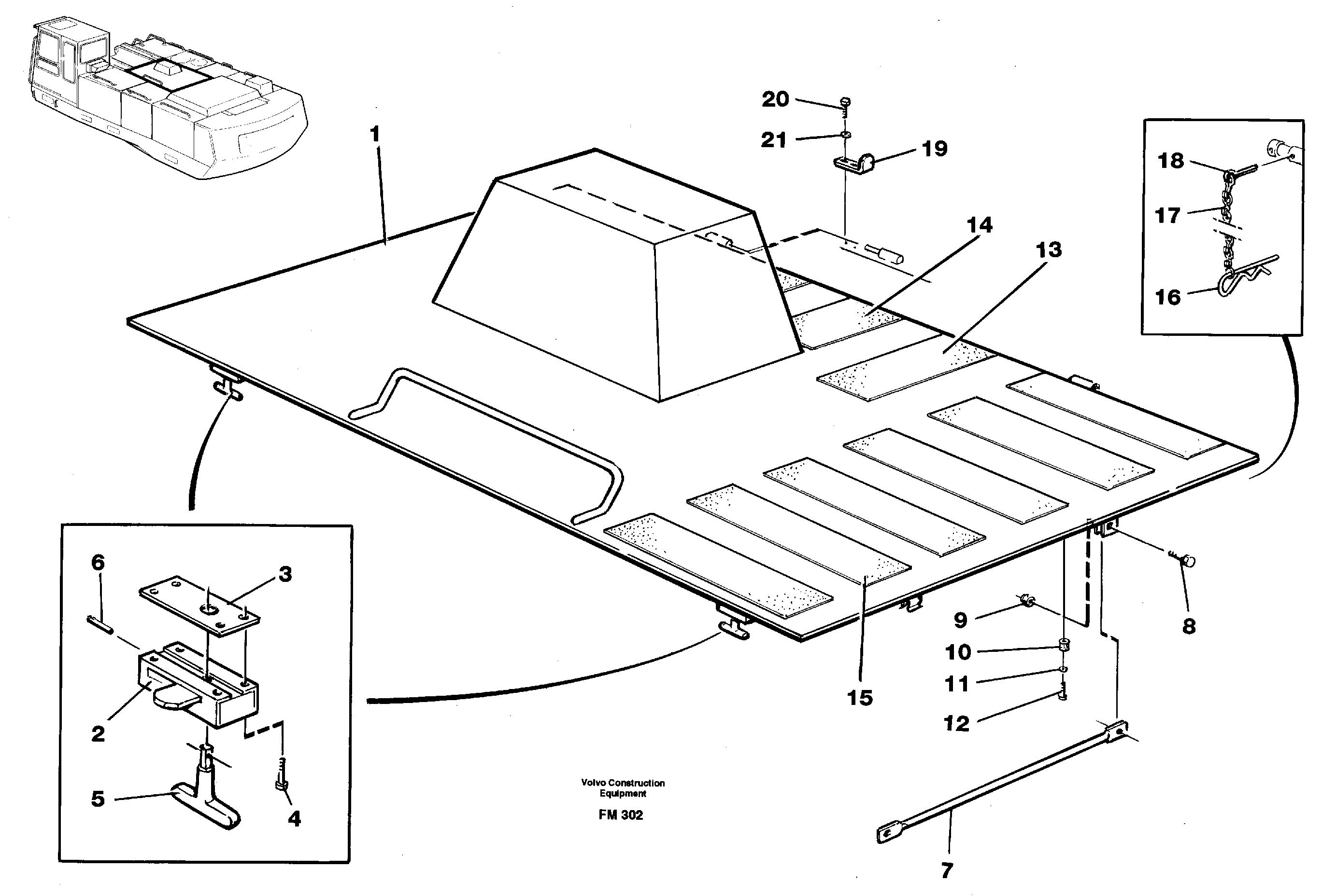 Middle hatch — volvo parts diagram