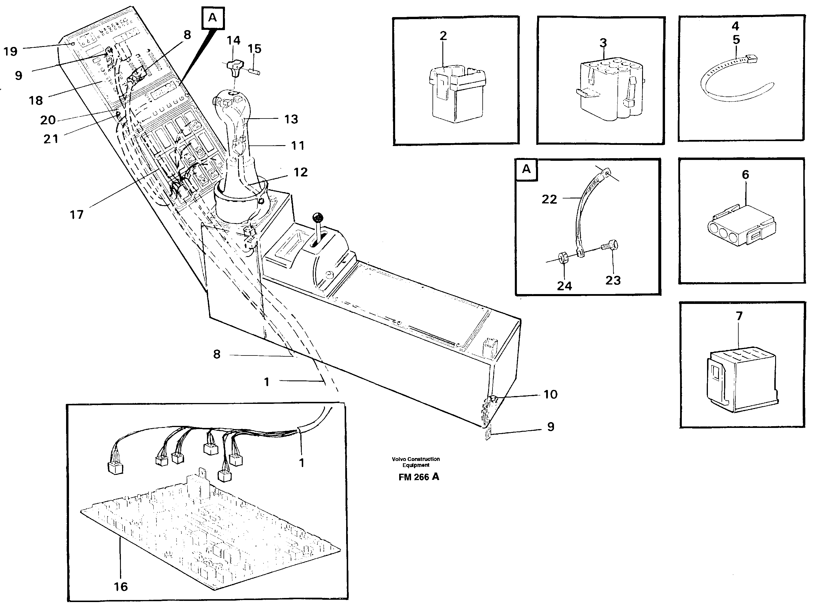 Cable harness, Side panel, Rh — volvo parts diagram