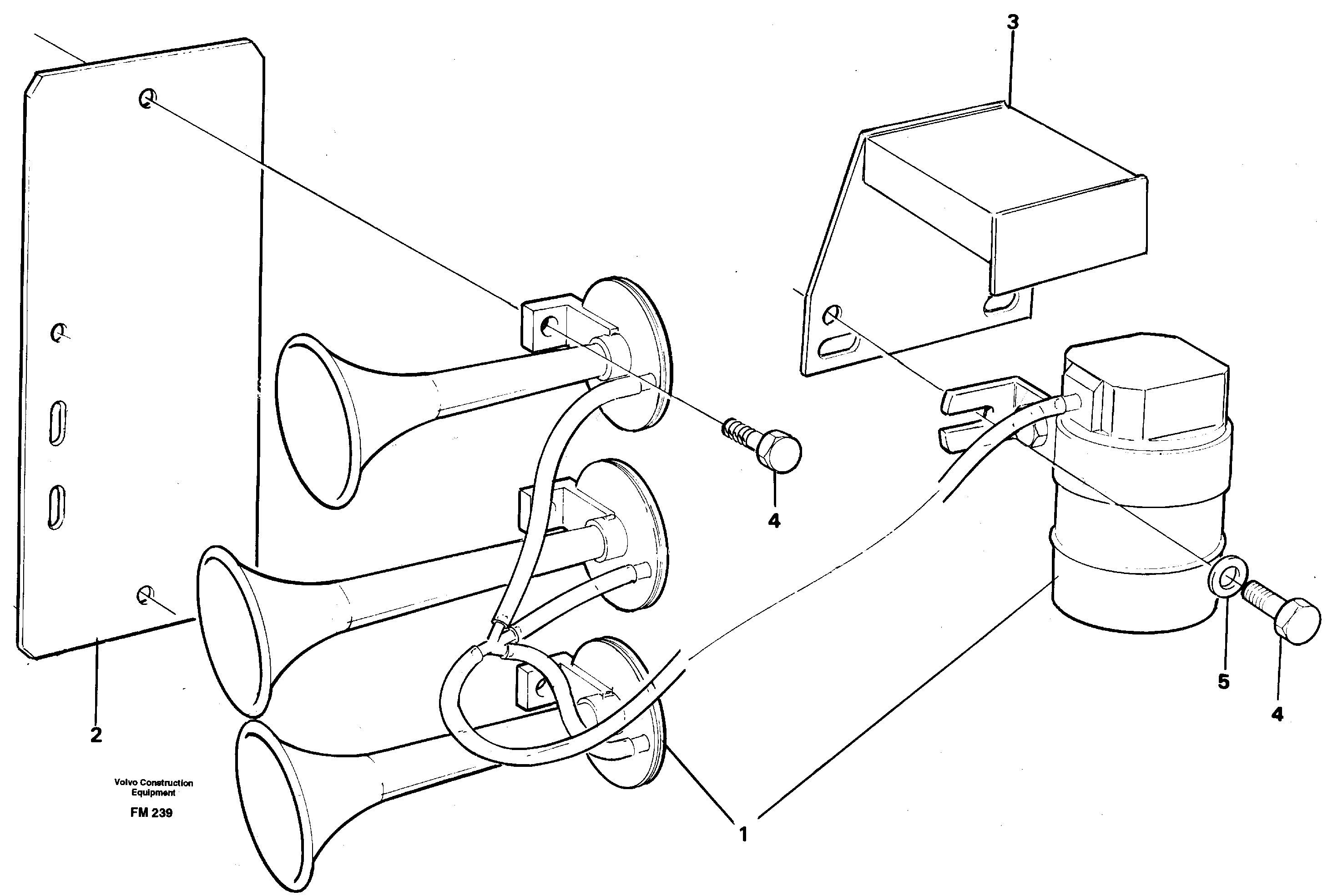 Compressor horn — volvo parts diagram