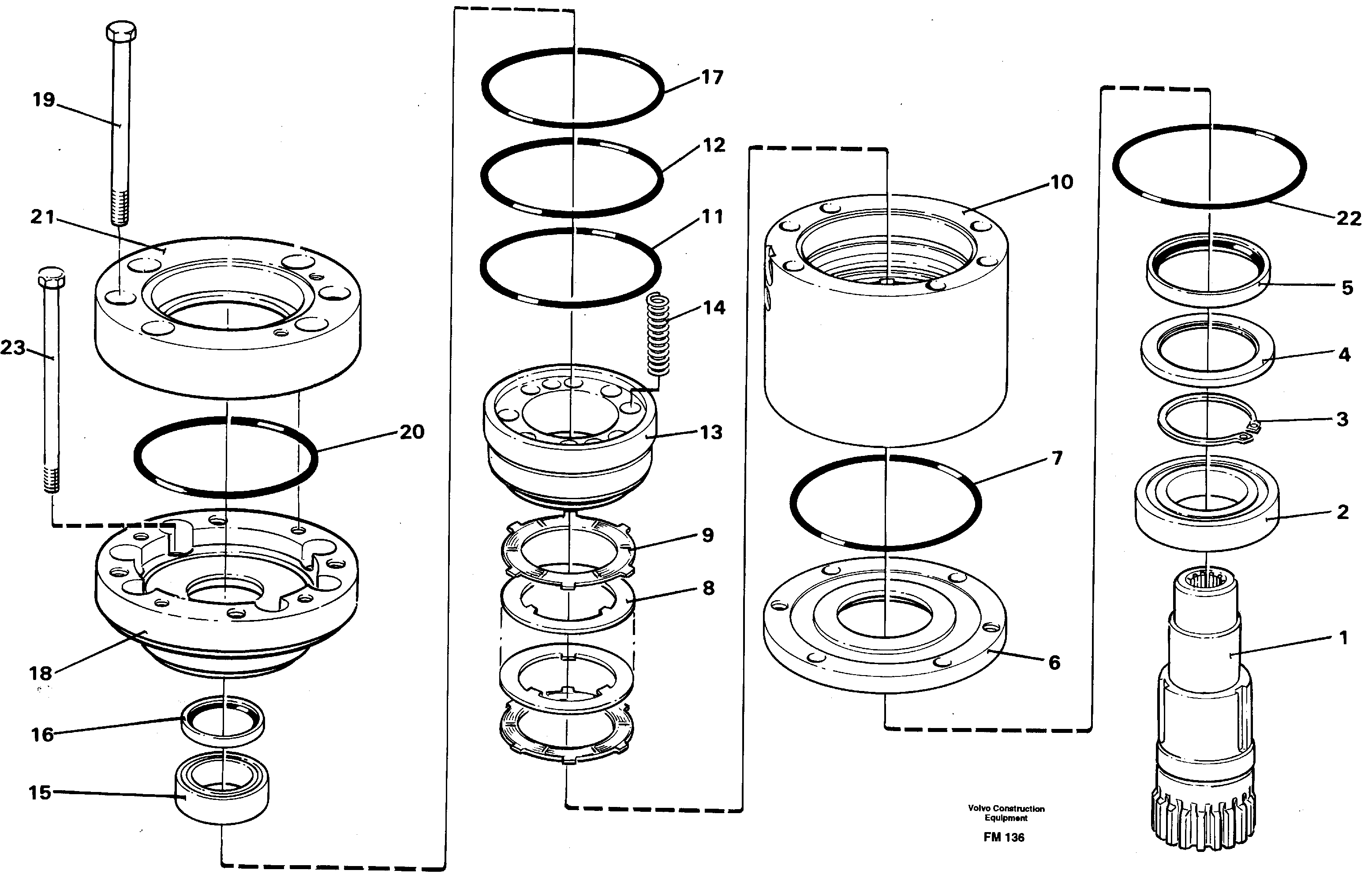 Slewing brake — volvo parts diagram