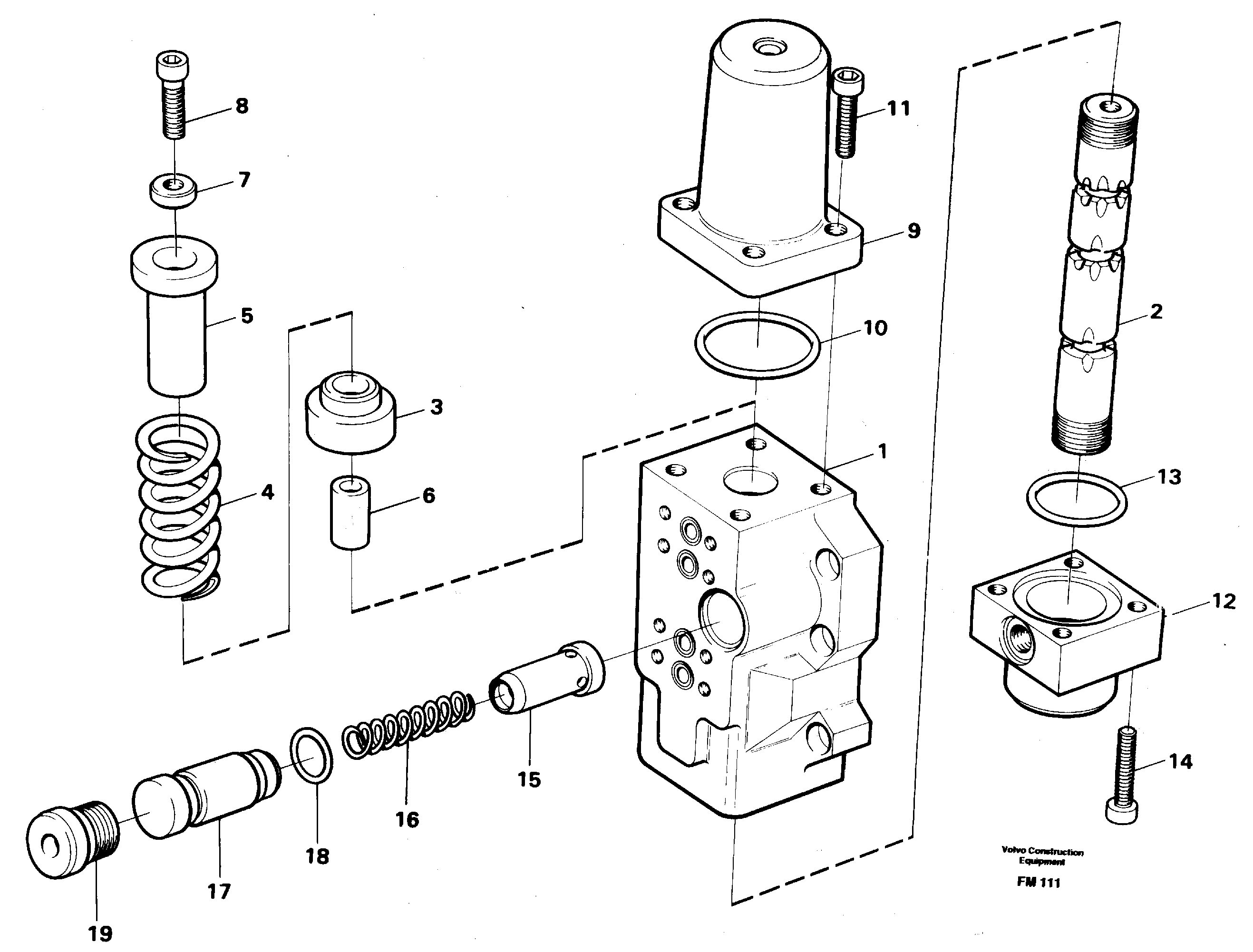 Fourway valve, bucket primary and secondary — volvo parts diagram