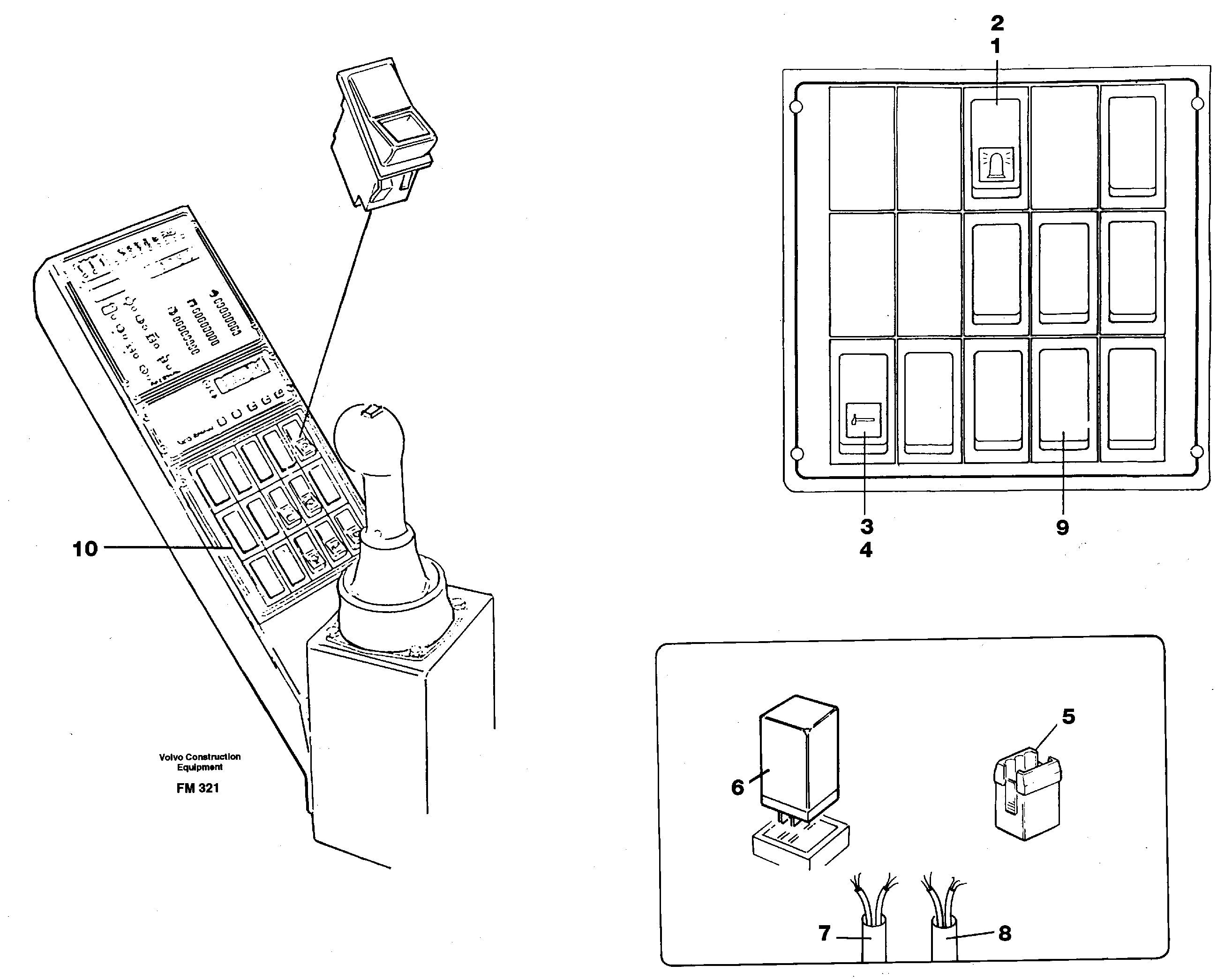 Switch  11997498 14253736 — volvo parts diagram