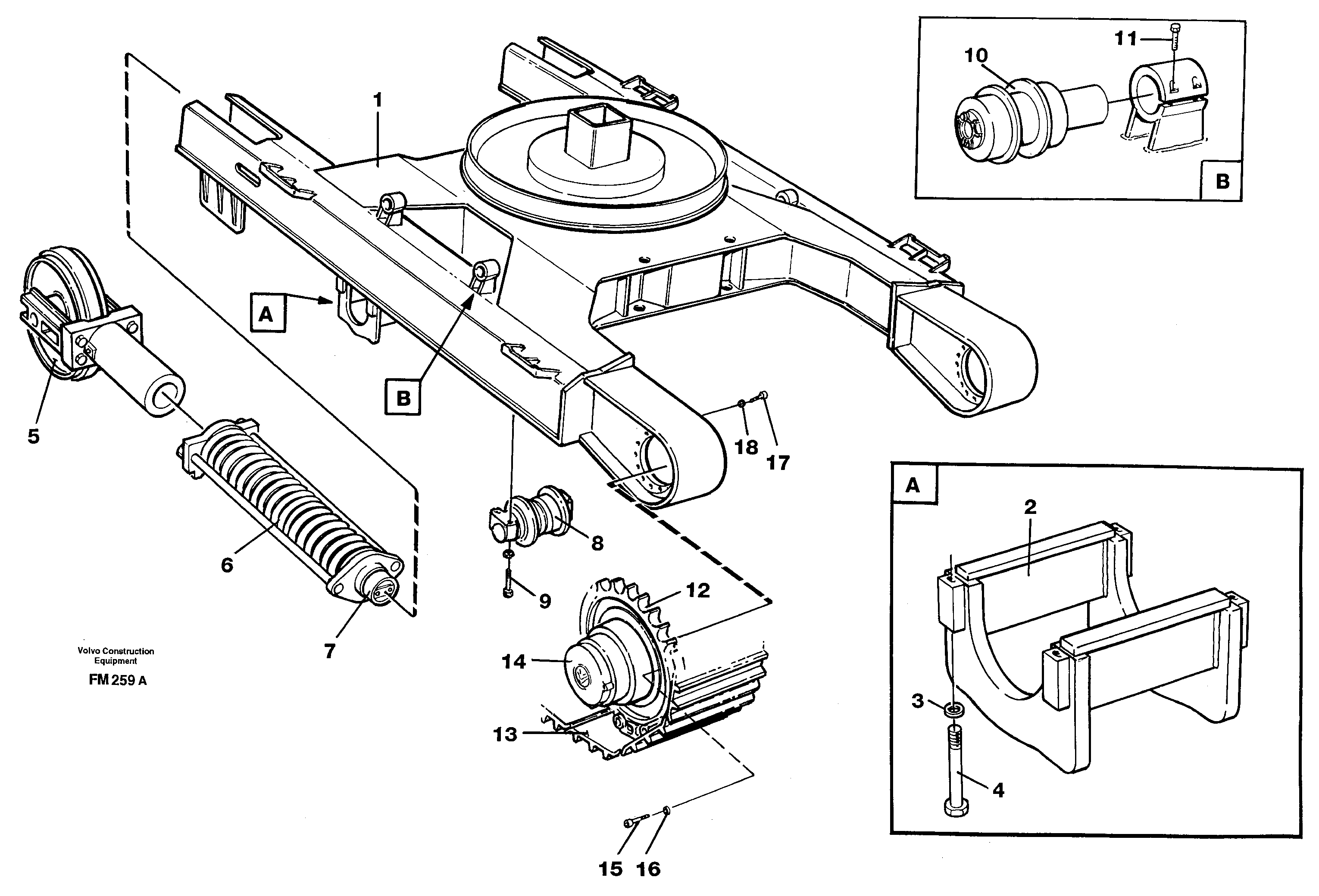 Crawler unit — volvo parts diagram