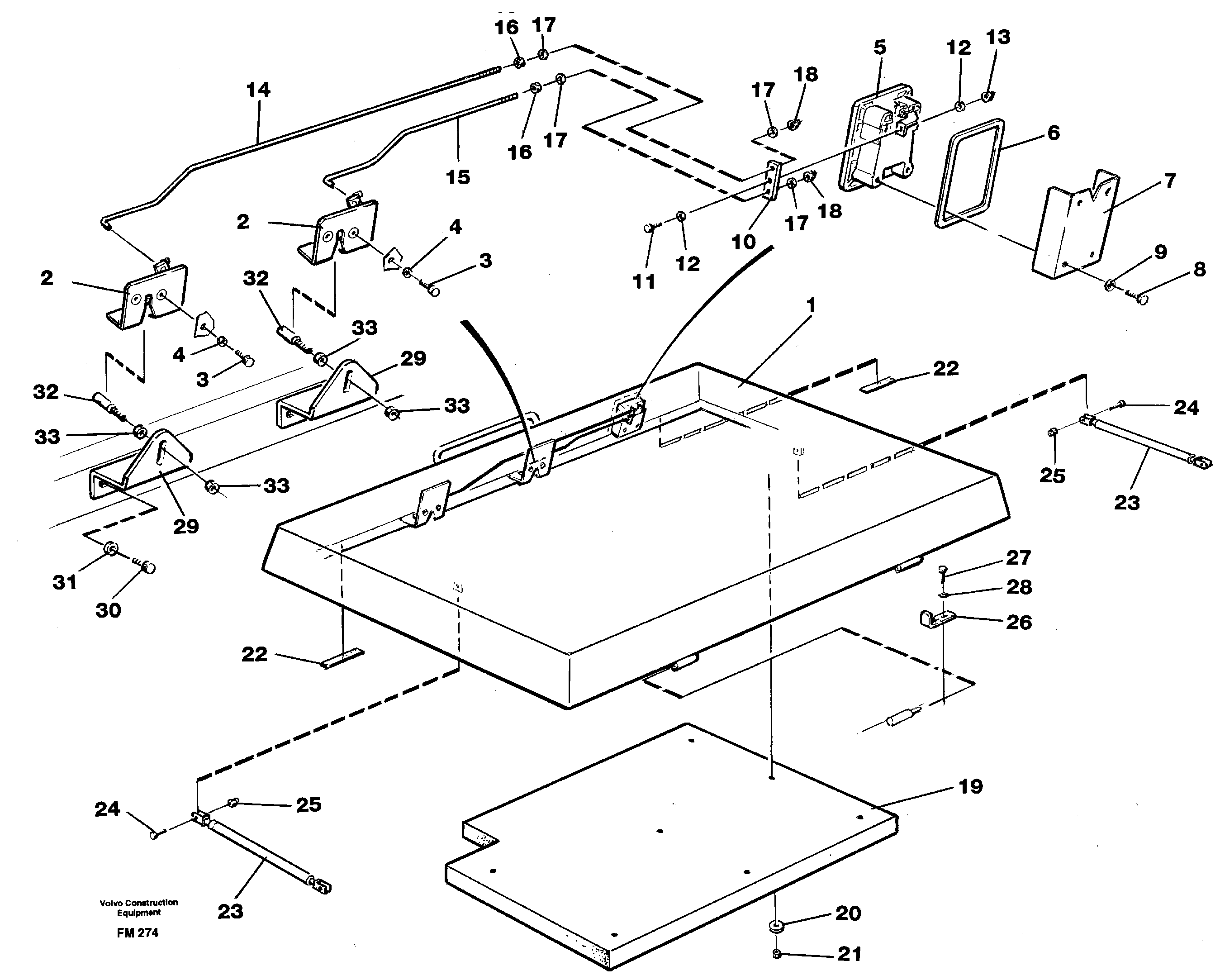 Hutch over engine — volvo parts diagram