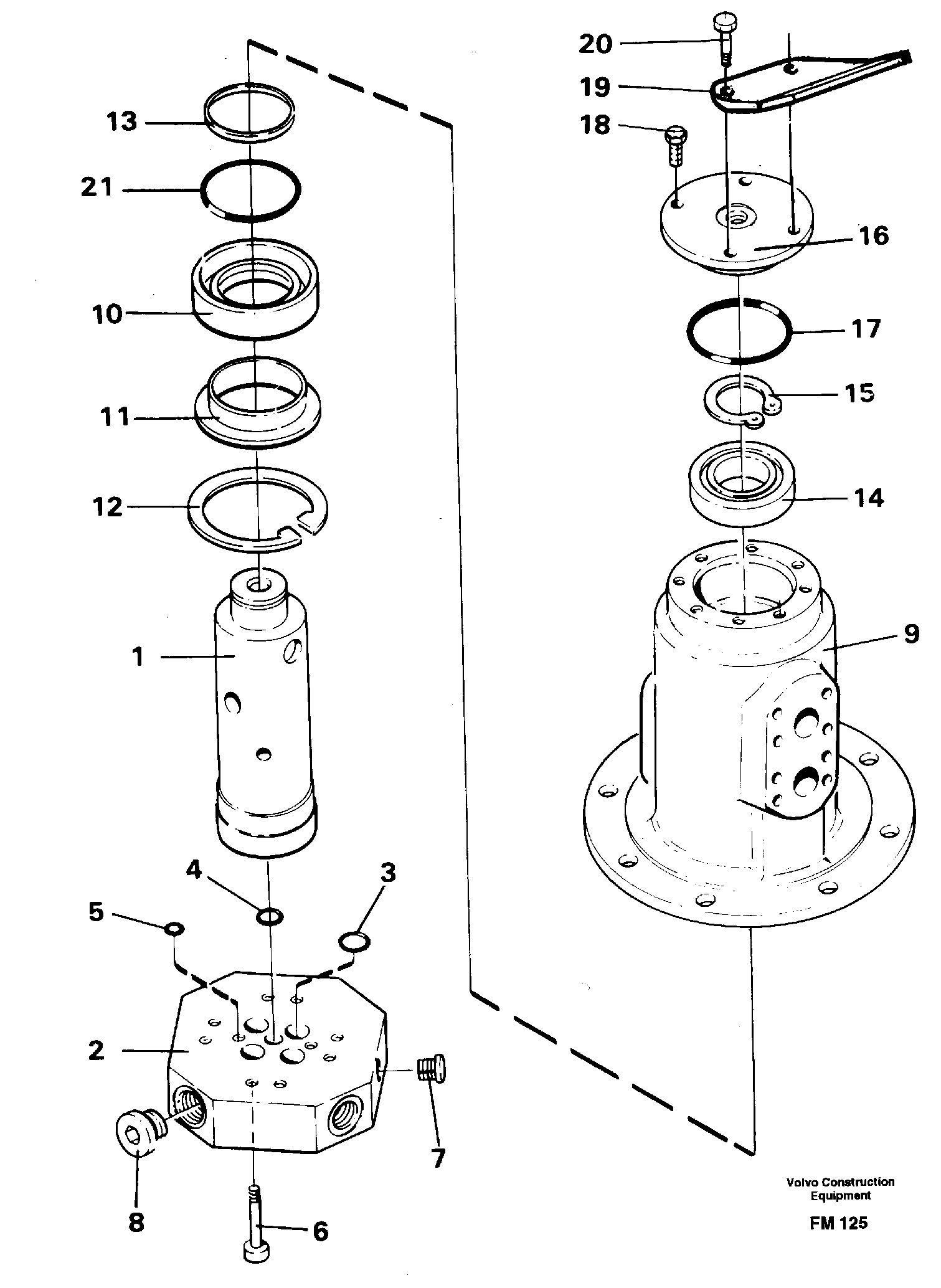 Turning joint — volvo parts diagram