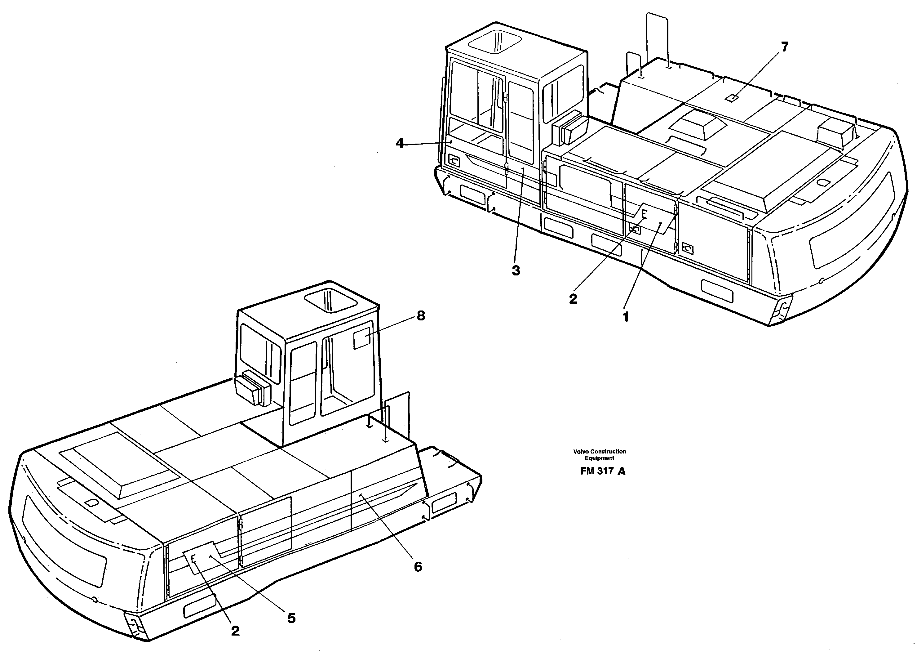 Stripes, outer location — volvo parts diagram