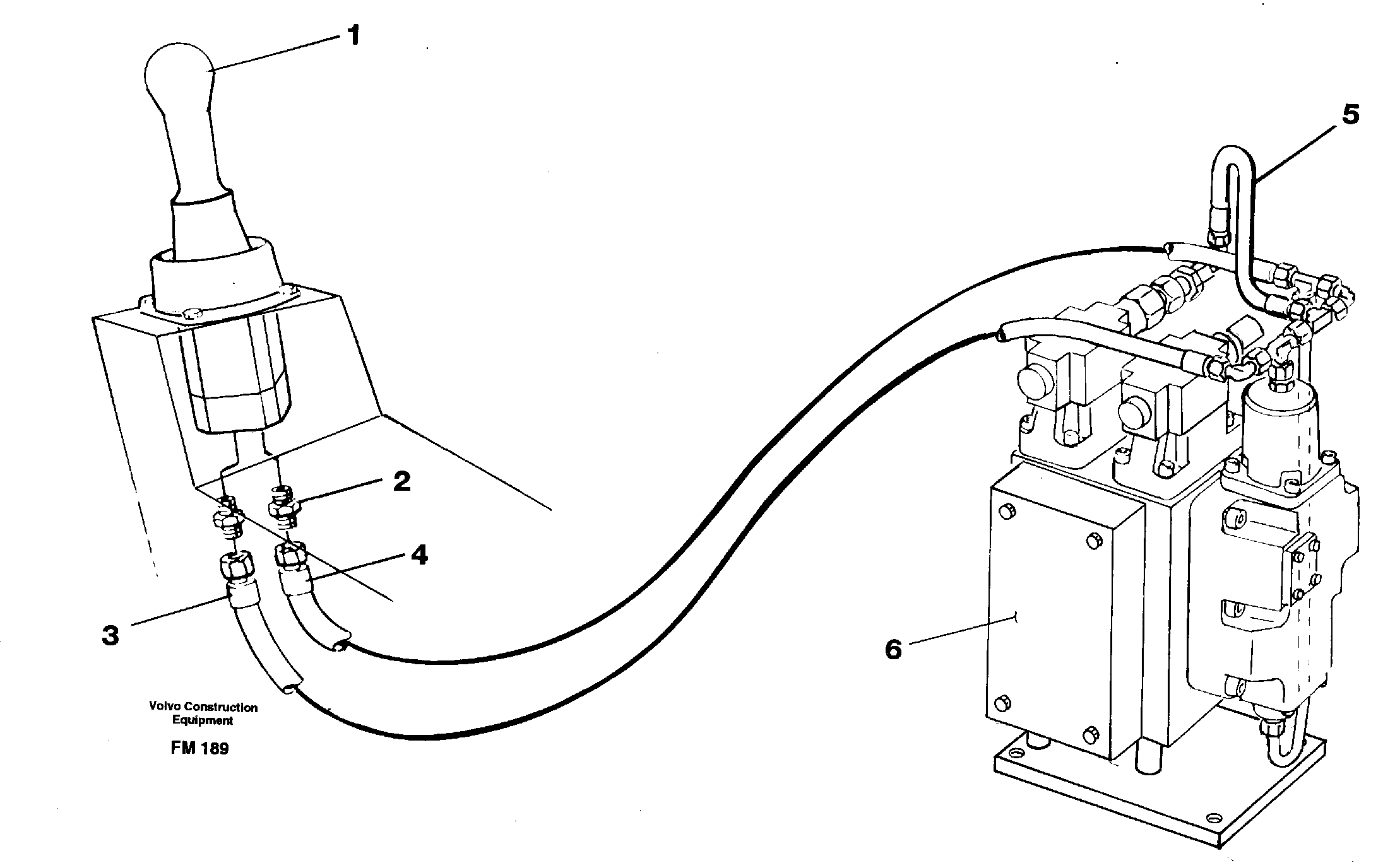 Servo hydraulics, Slewing — volvo parts diagram